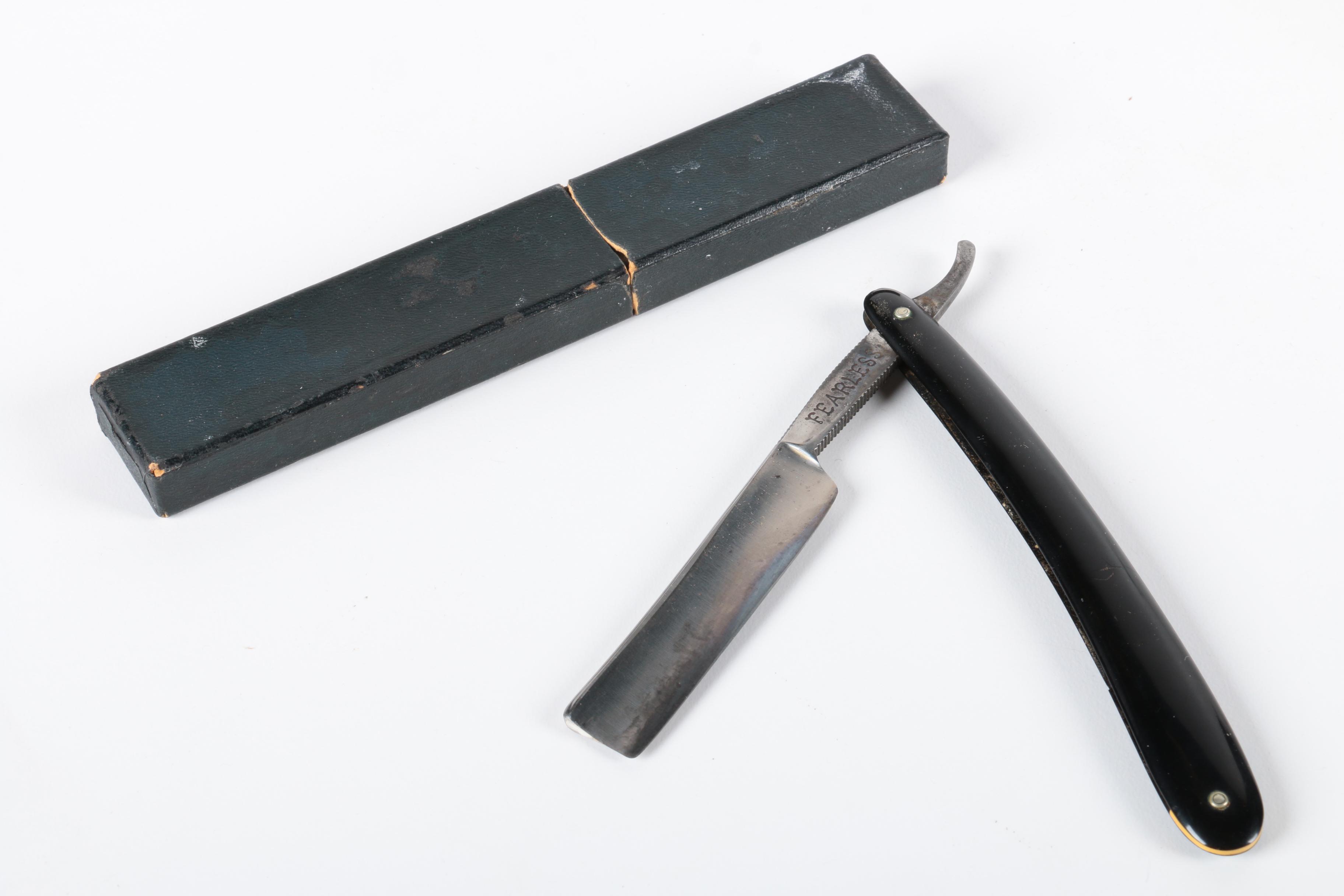 Vintage AO Goggles and Stern Barbers Straight Razor