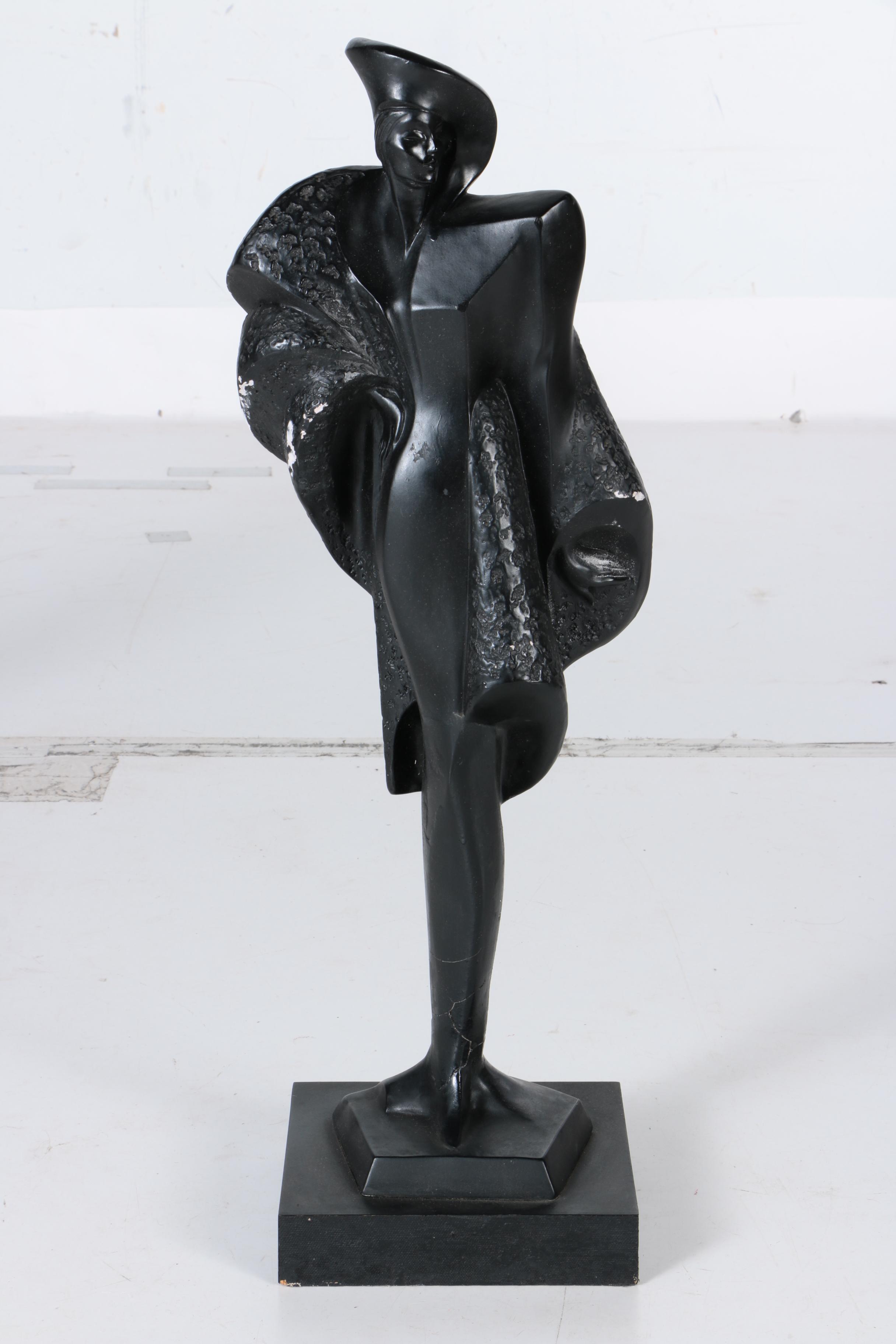 Pair of Neo Deco Man and Woman Ceramic Figurines