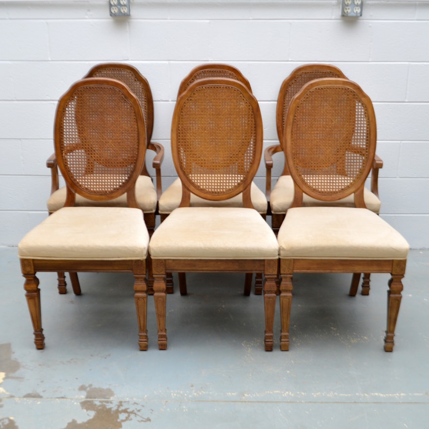 Set of Caned Dining Chairs by Bernhardt