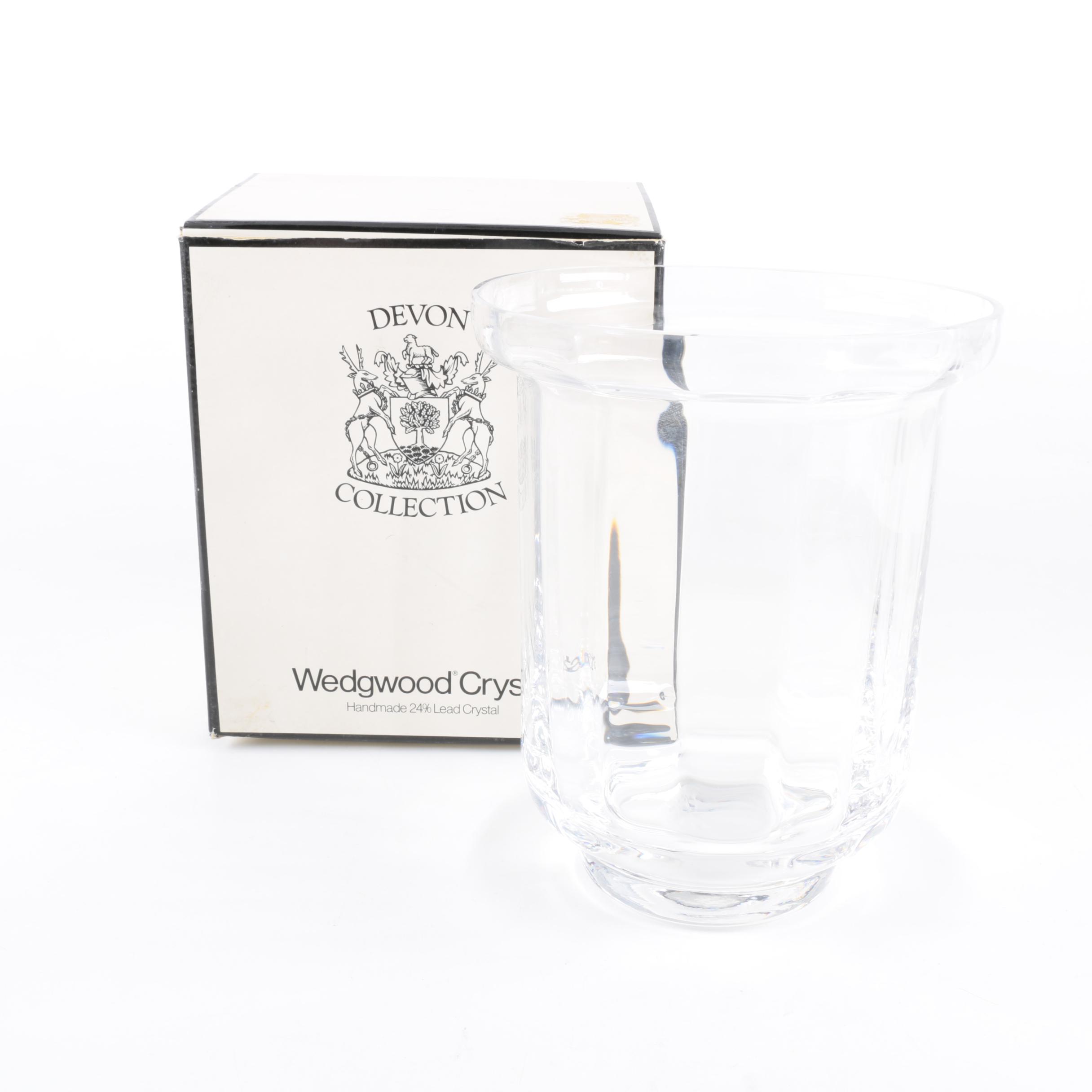 Wedgwood Crystal Vase From the Devon Collection