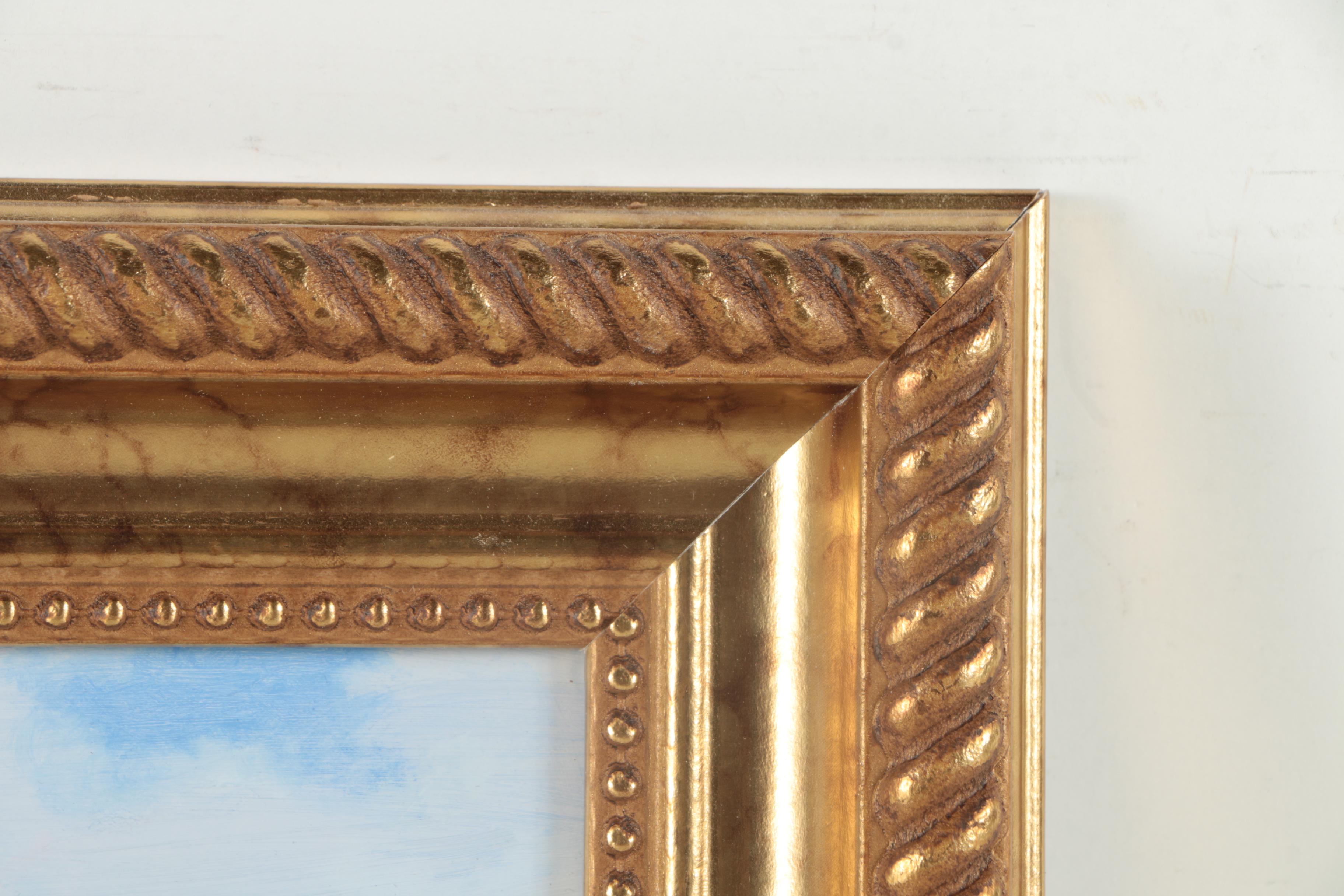 Oil Painting of Field of Blue Flowers