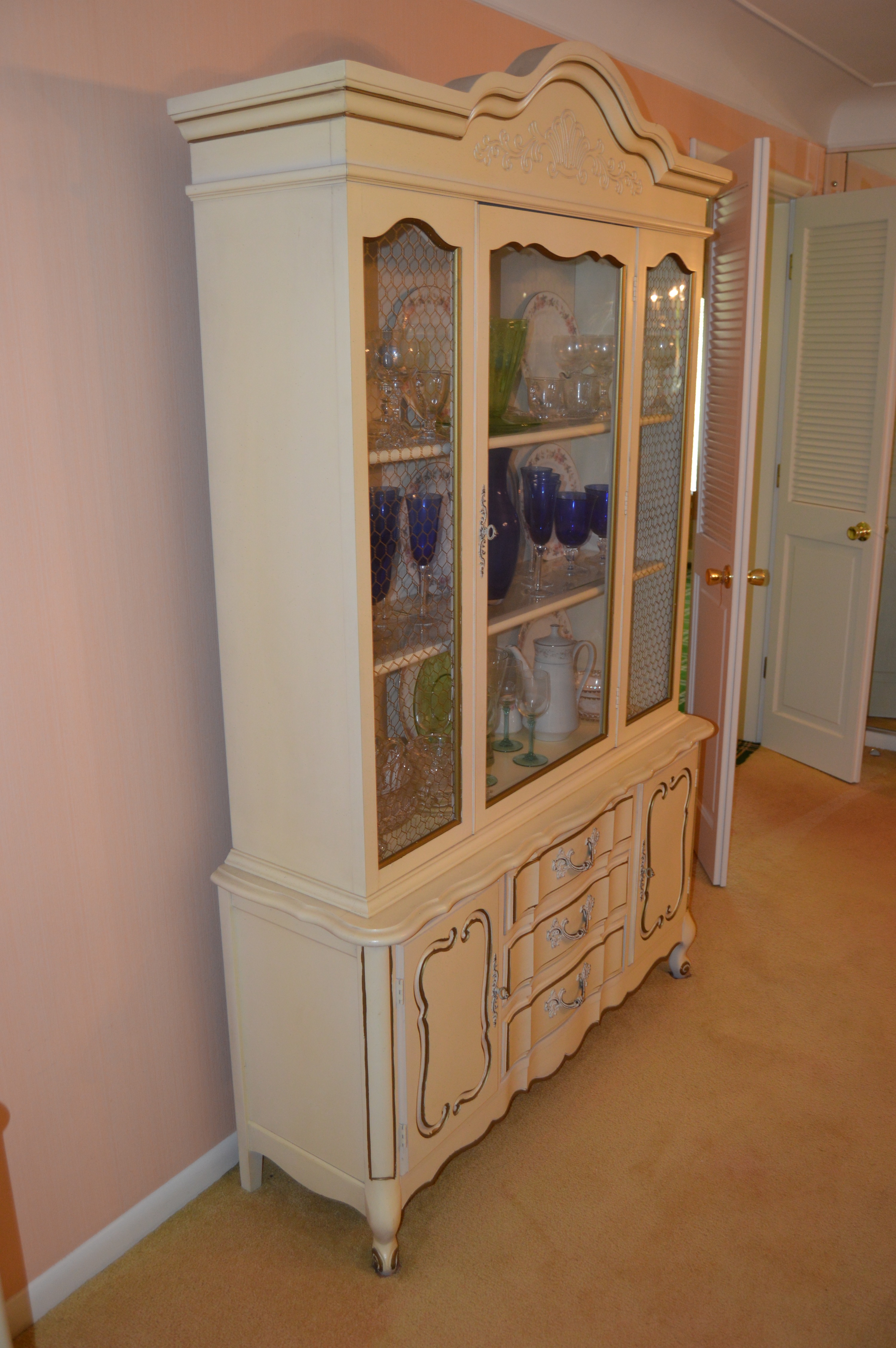 French Provincial Style China Cabinet