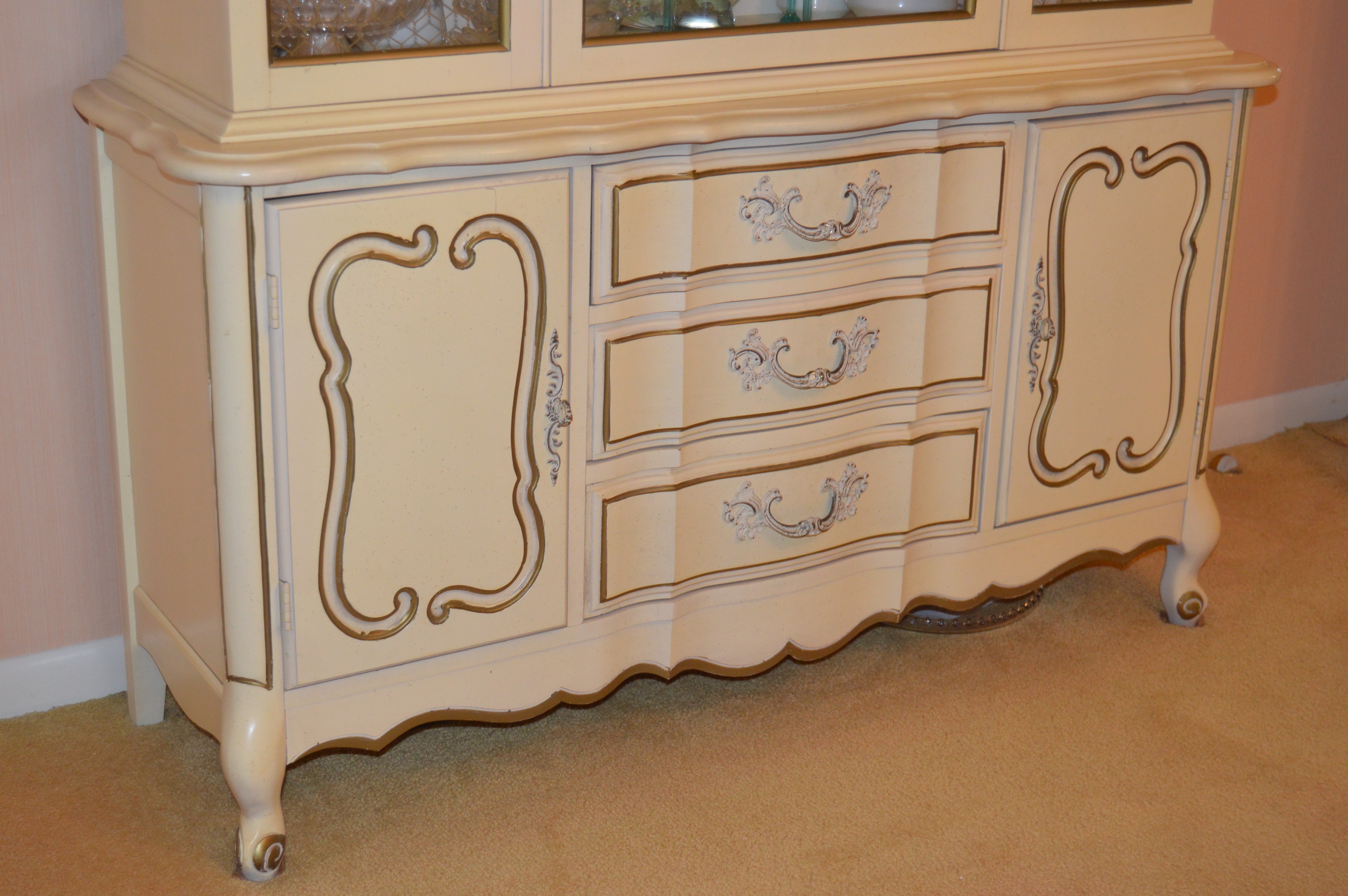 French Provincial Style China Cabinet