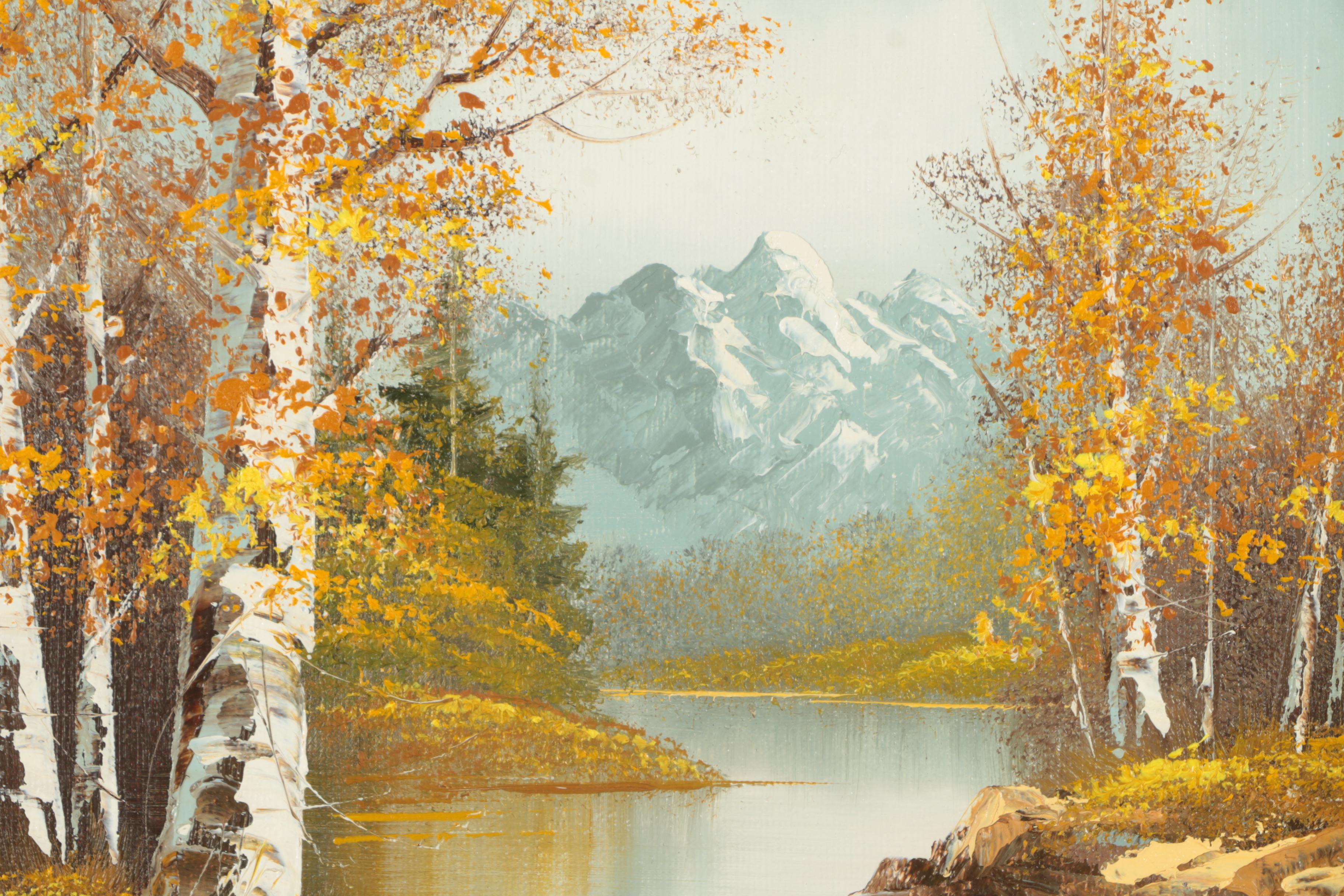 Wallace Oil Painting on Canvas of Wooded Scene