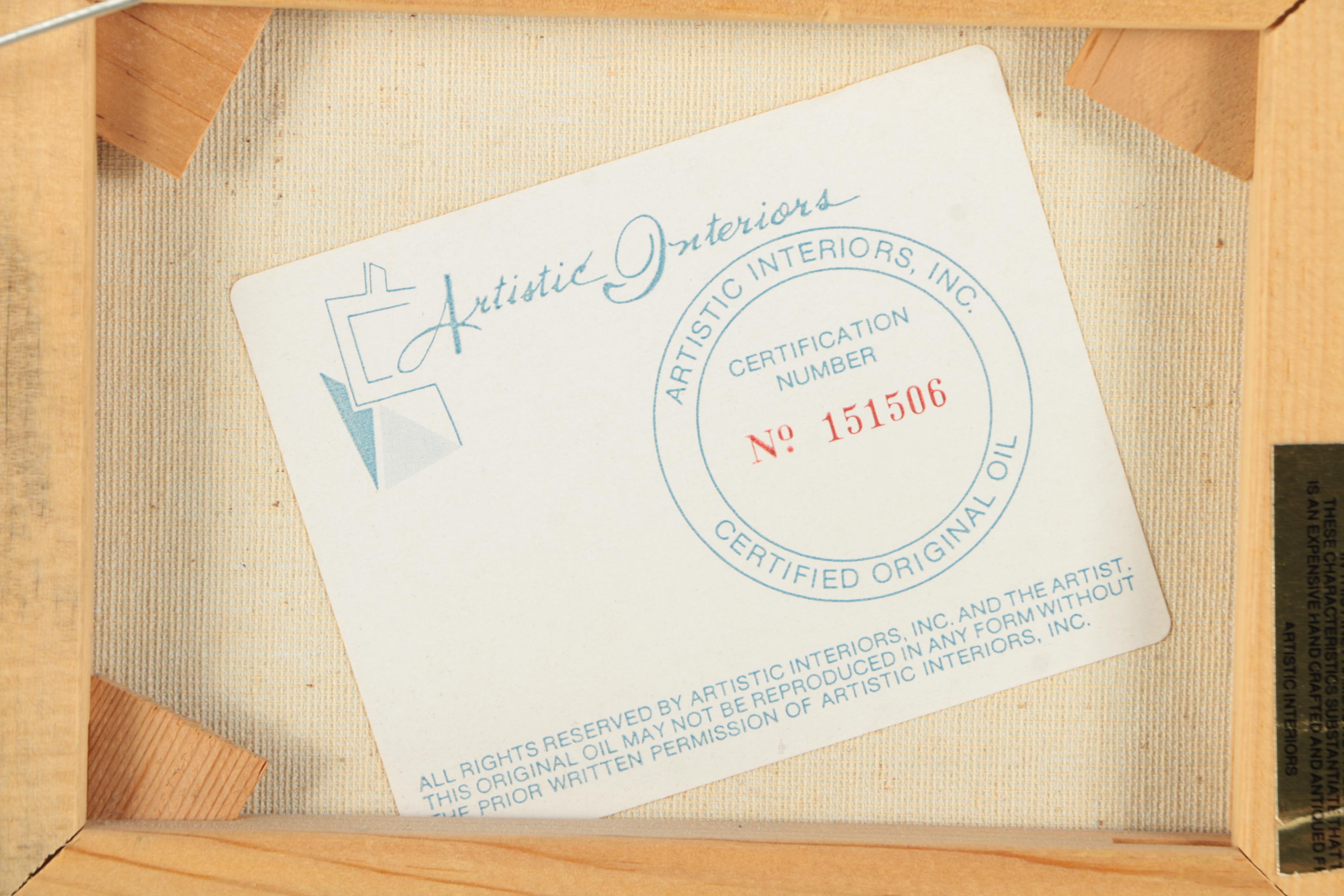 Wallace Oil Painting on Canvas of Wooded Scene