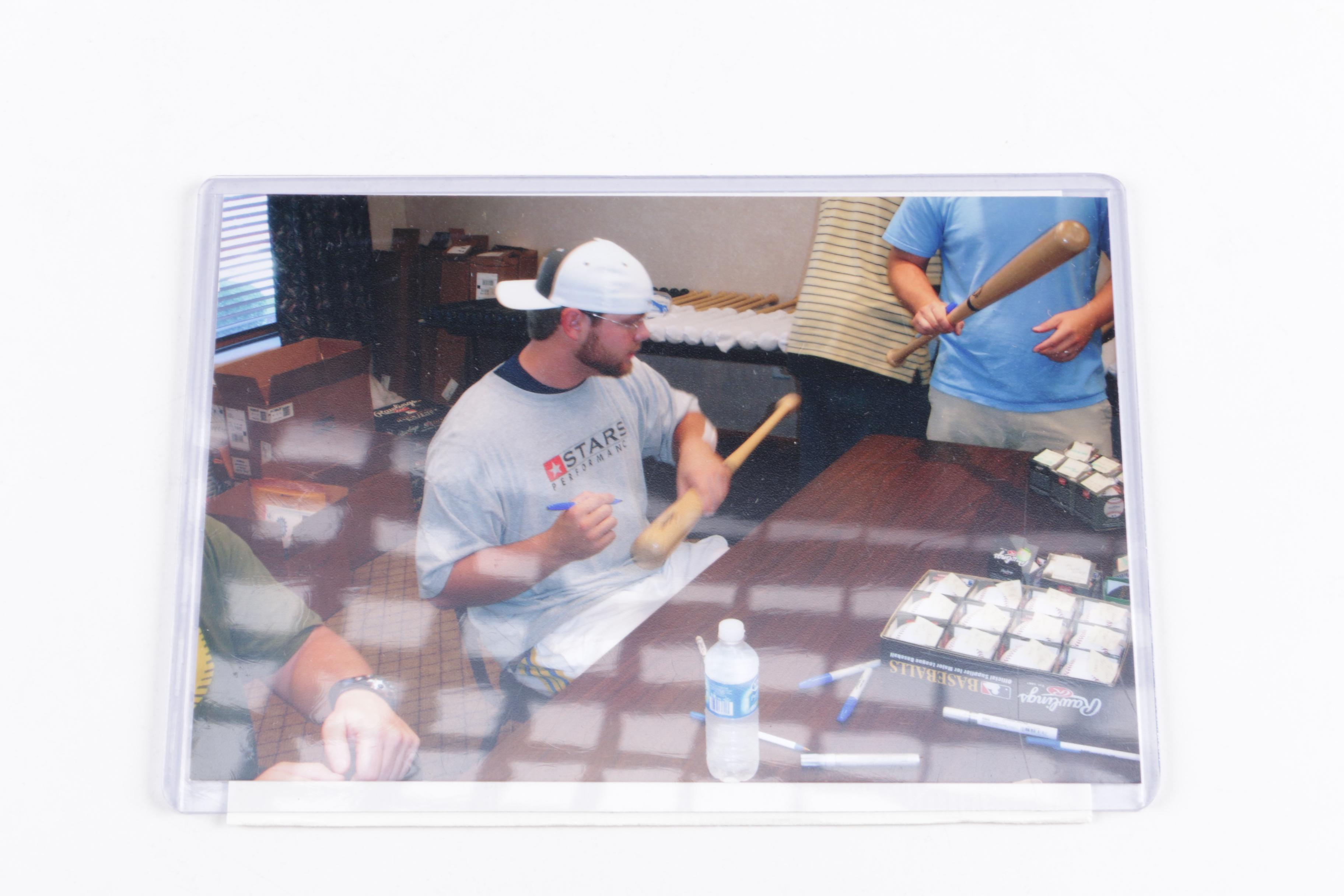 Signed Brian McCann Wooden Baseball Bat