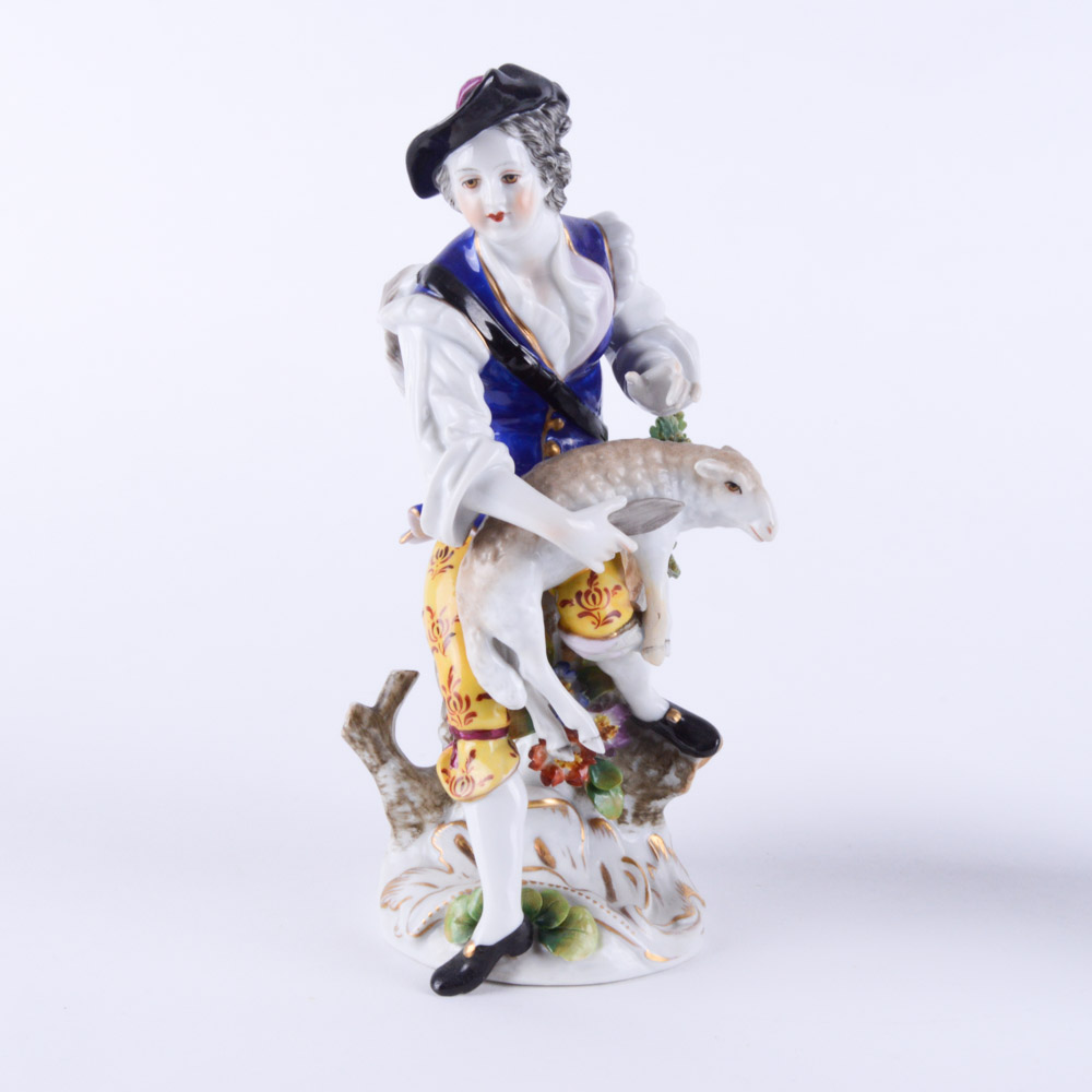 Antique Pastoral Figurines by Greiner & Holzapfel and Sitzendorf