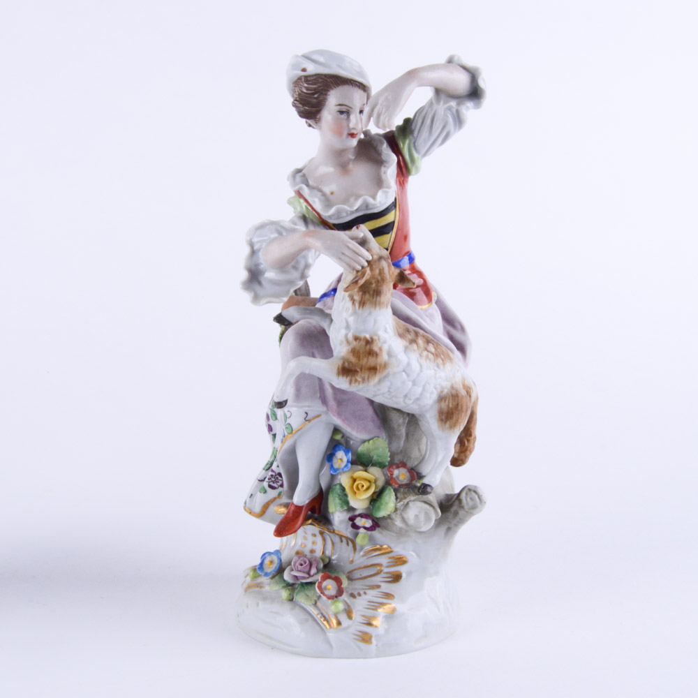 Antique Pastoral Figurines by Greiner & Holzapfel and Sitzendorf