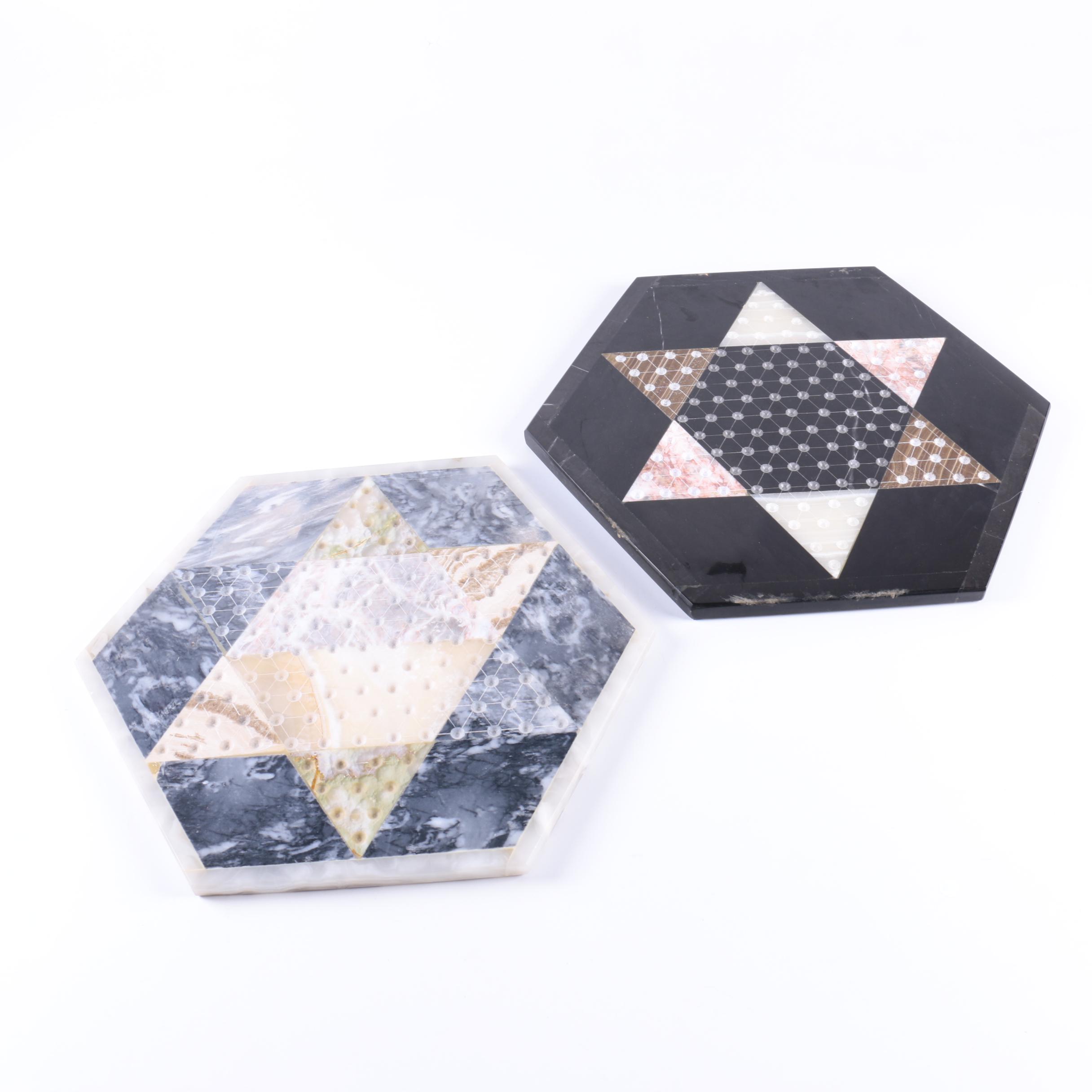 Marble and Agate Chinese Checkers Boards