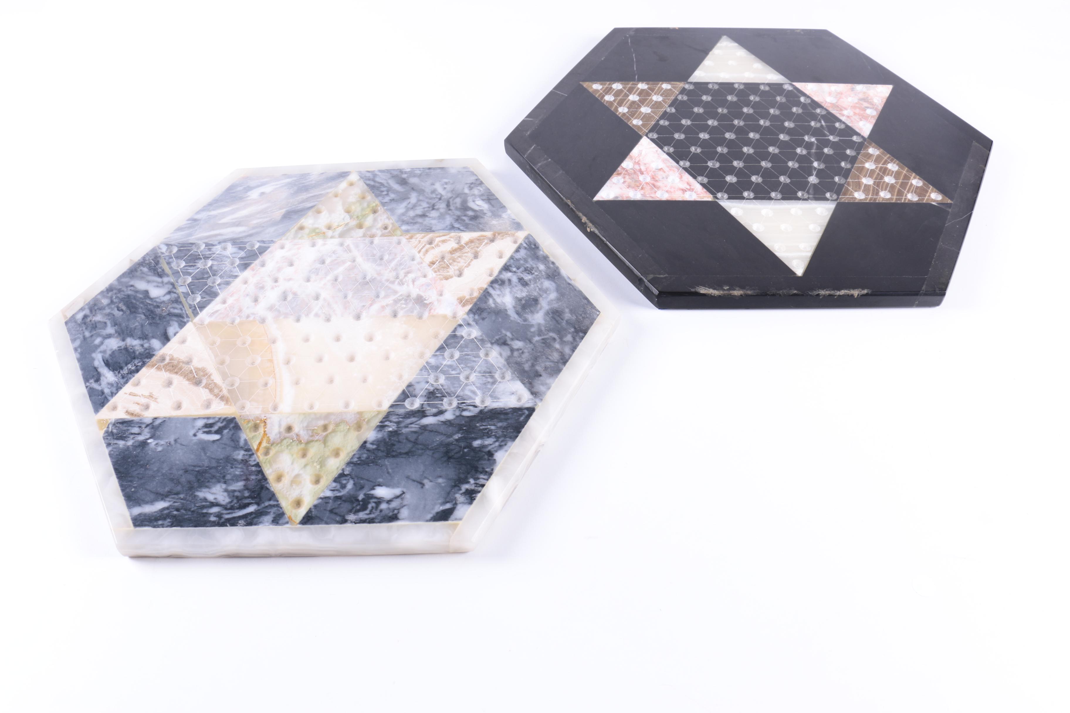 Marble and Agate Chinese Checkers Boards