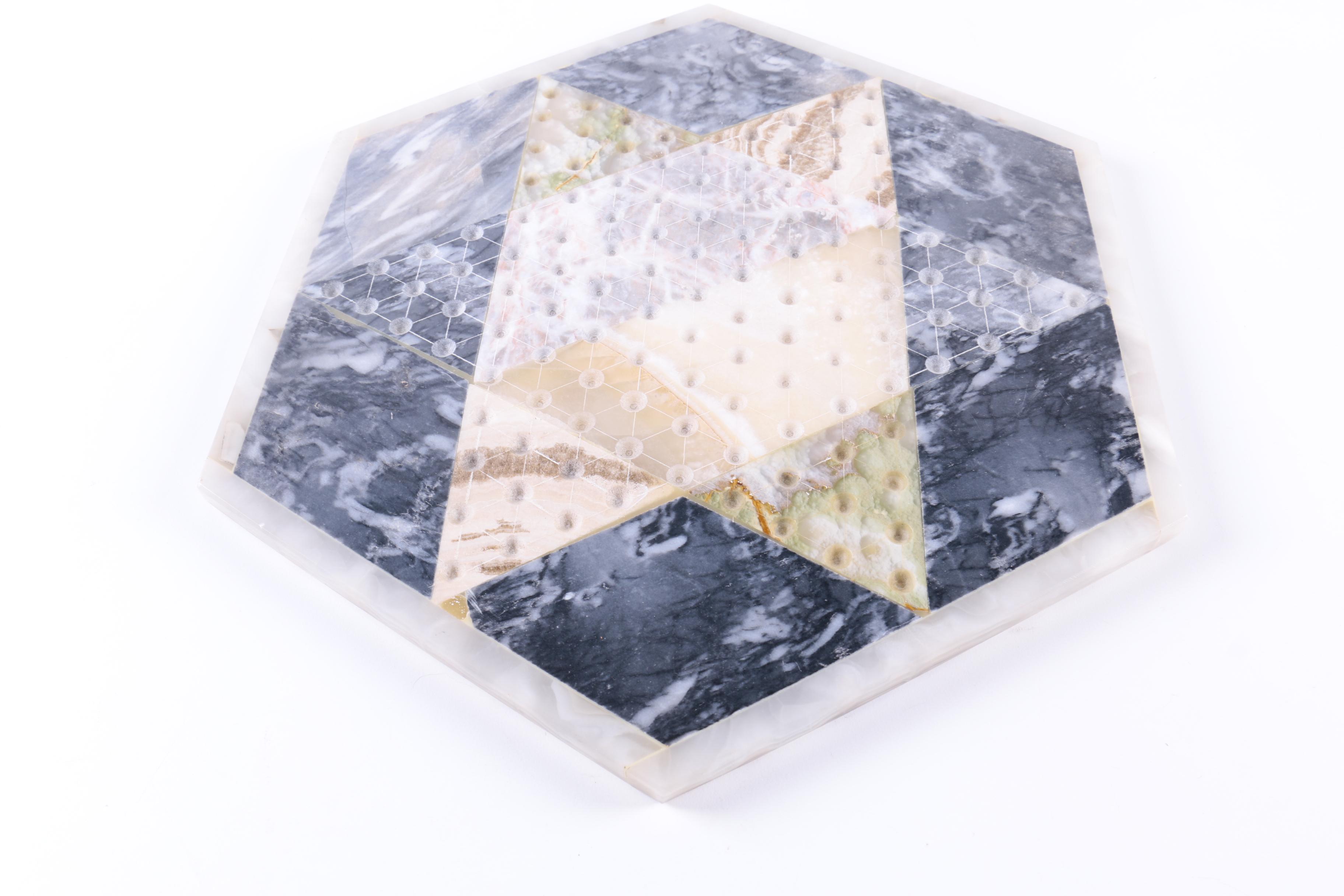 Marble and Agate Chinese Checkers Boards