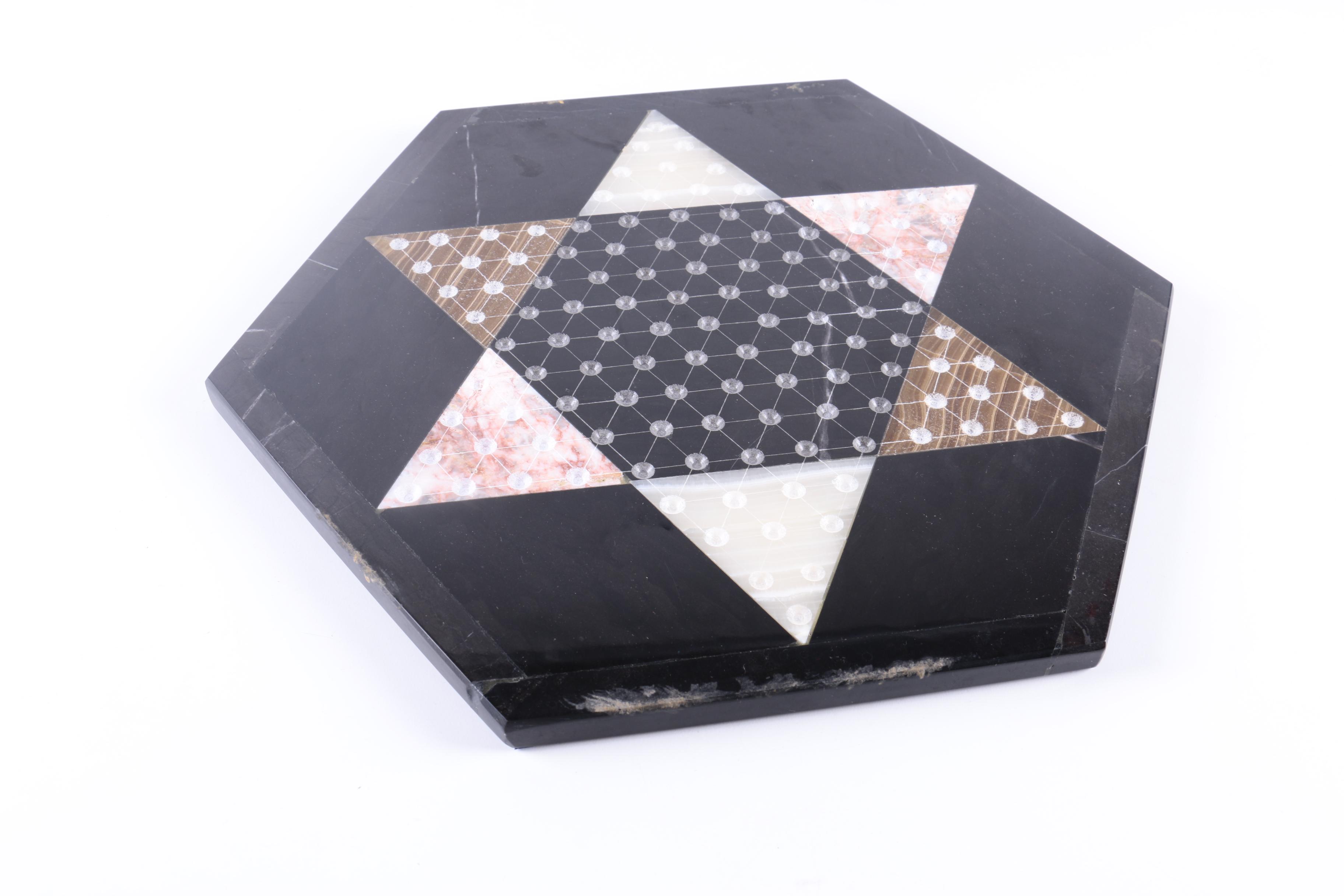 Marble and Agate Chinese Checkers Boards