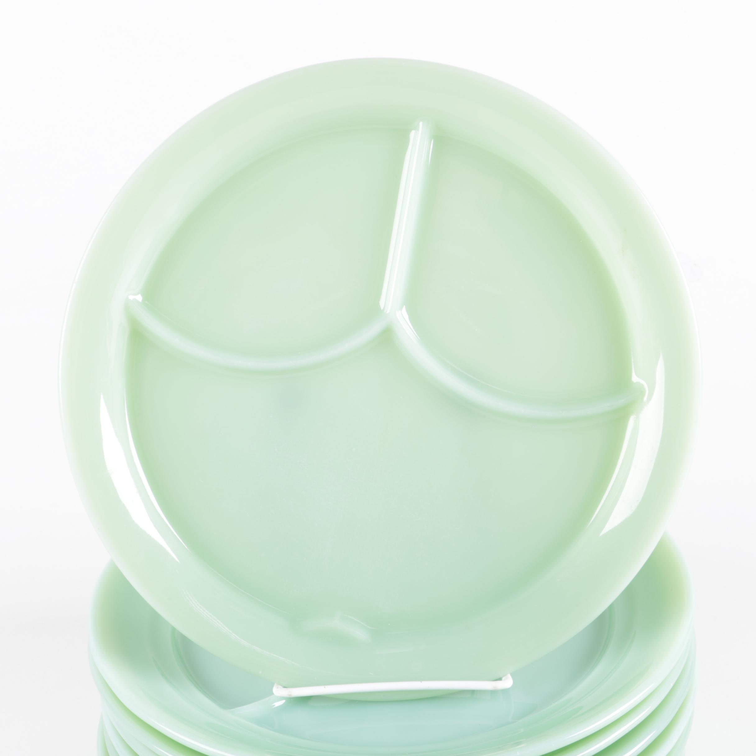 Anchor Hocking Fire King Jadeite Grill Plates