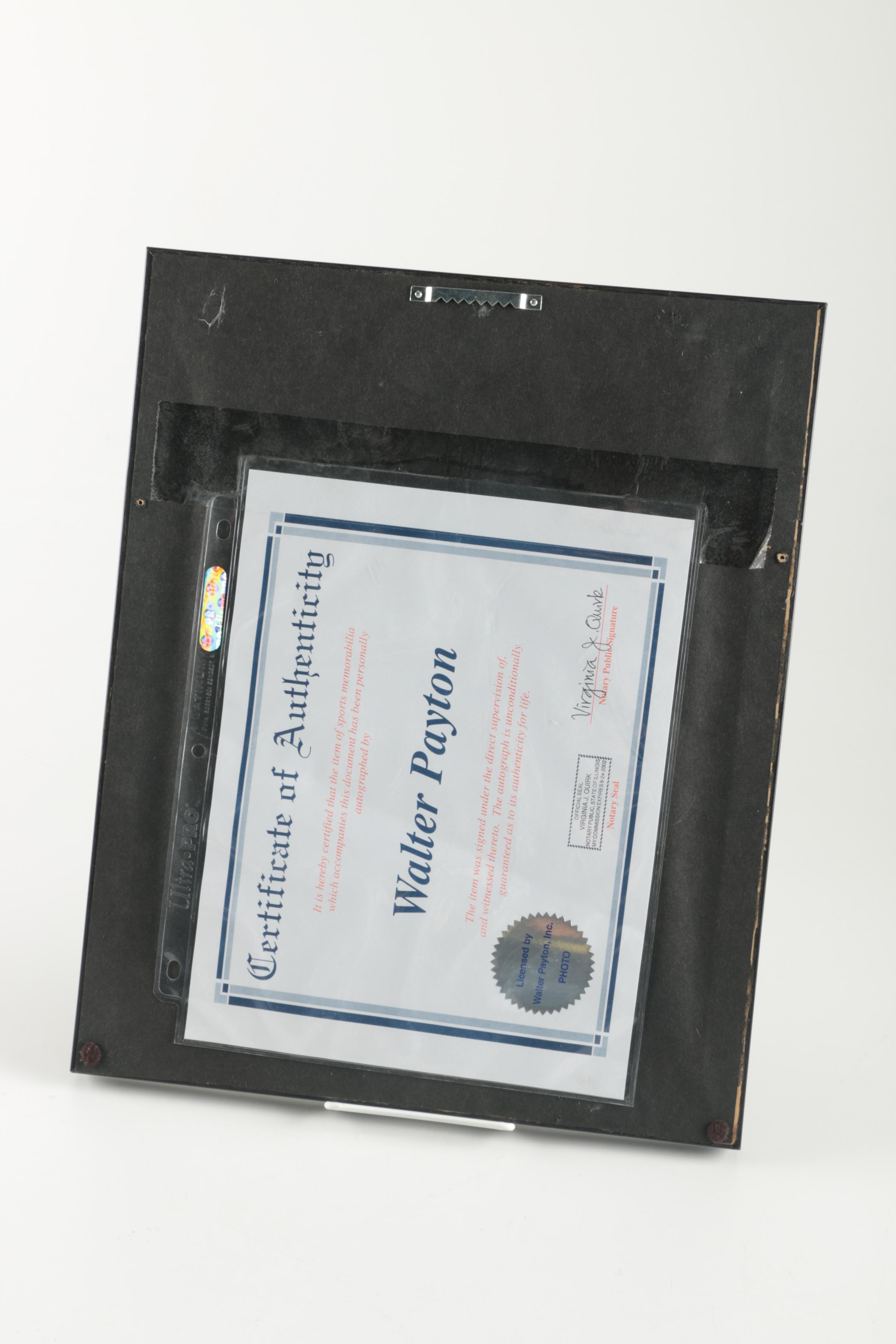 Autographed Walter Payton Photo