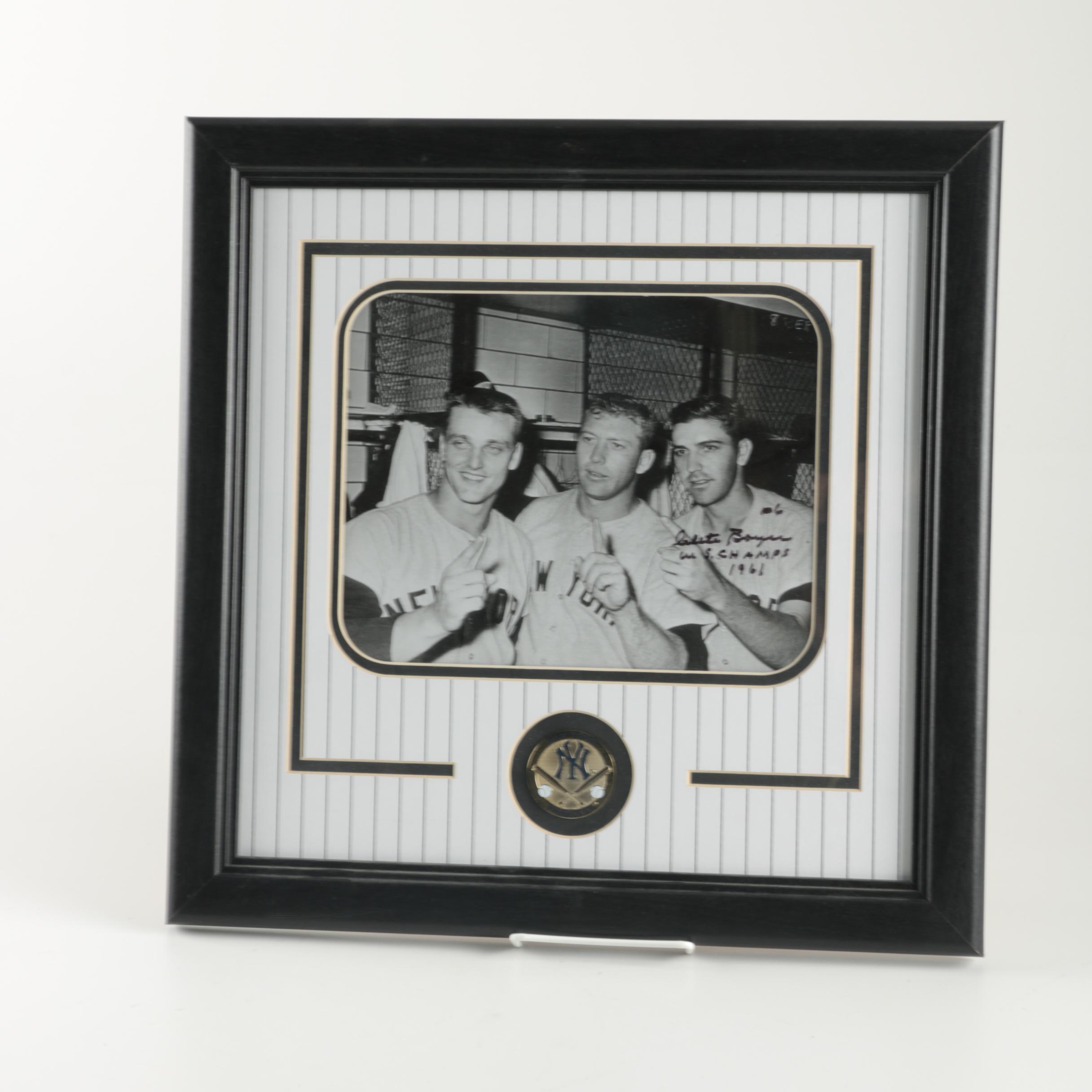 Clete Boyer Autographed Yankees Photo