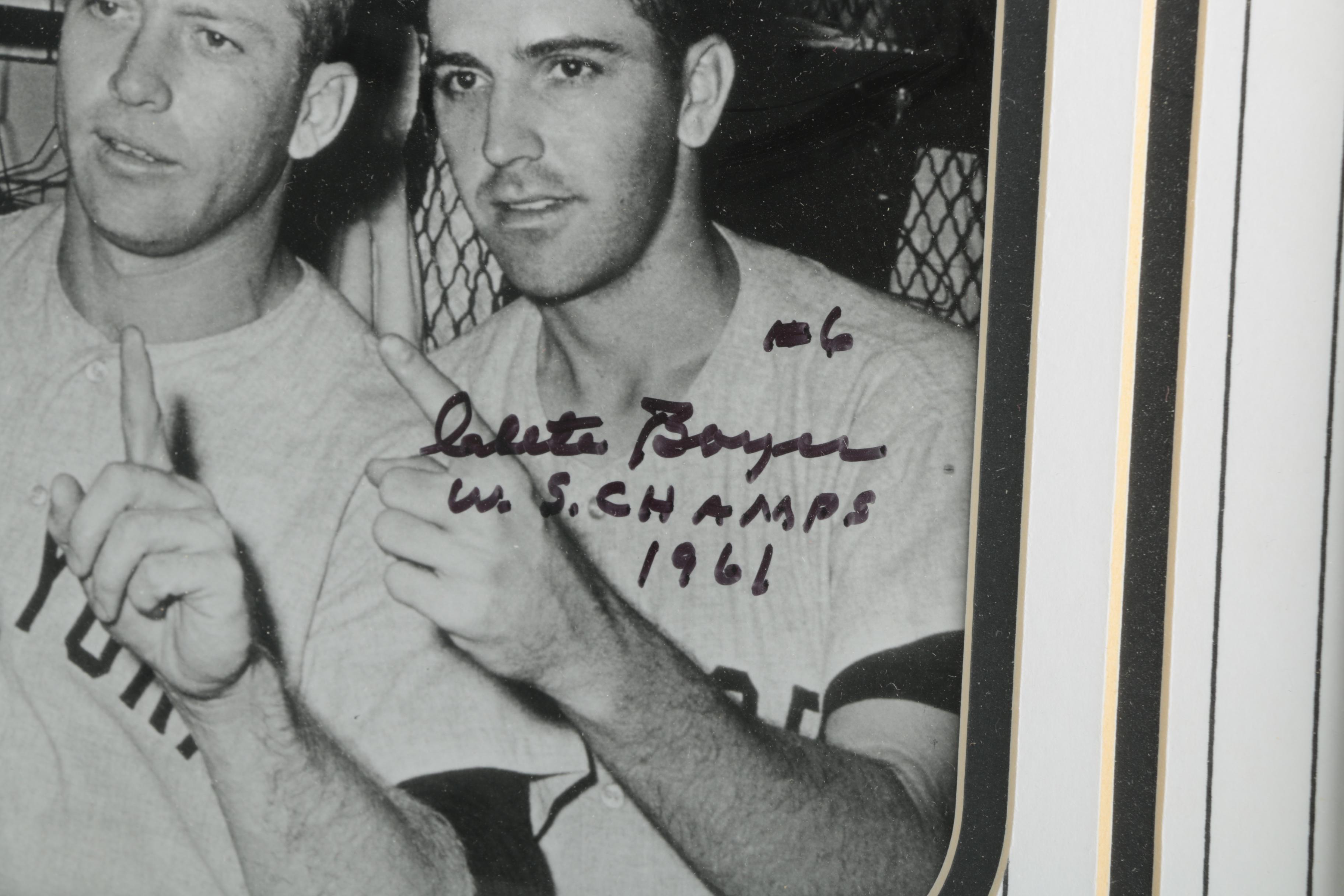 Clete Boyer Autographed Yankees Photo