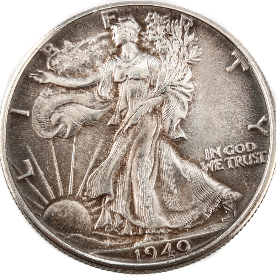 1940 Walking Liberty Silver Half Dollar