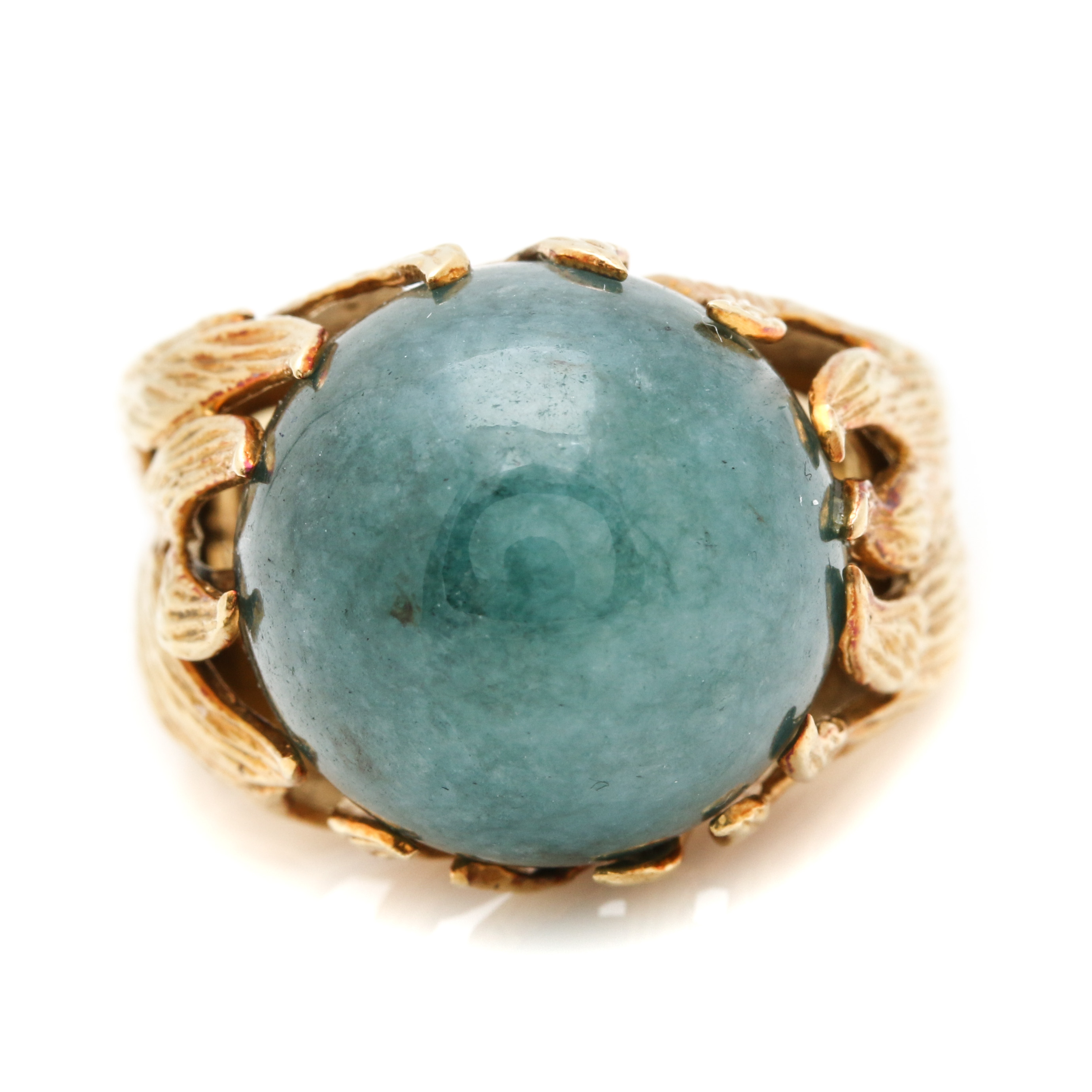 Cellino 18K Yellow Gold Jadeite Cocktail Ring