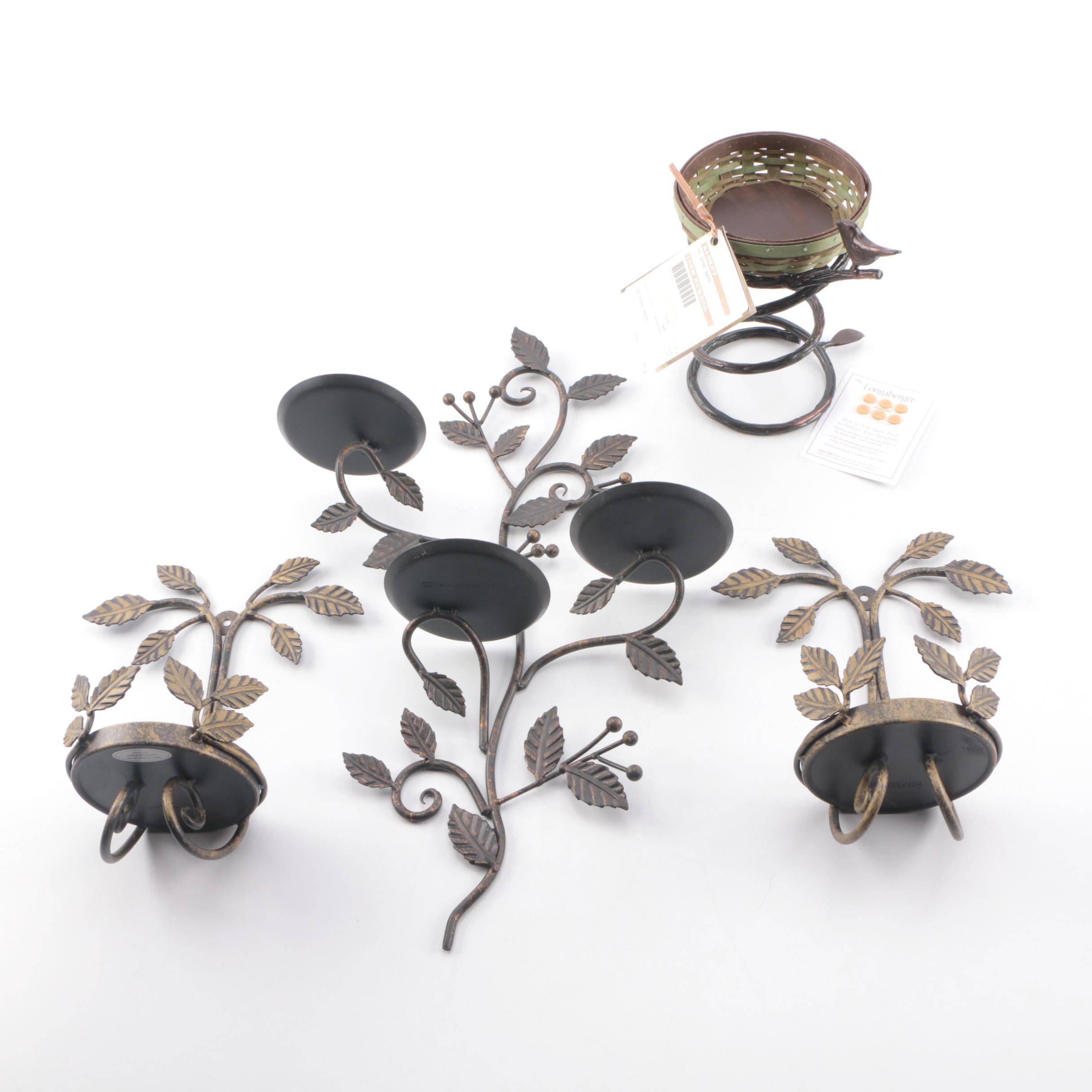 Metal Vine Decor Including Longaberger
