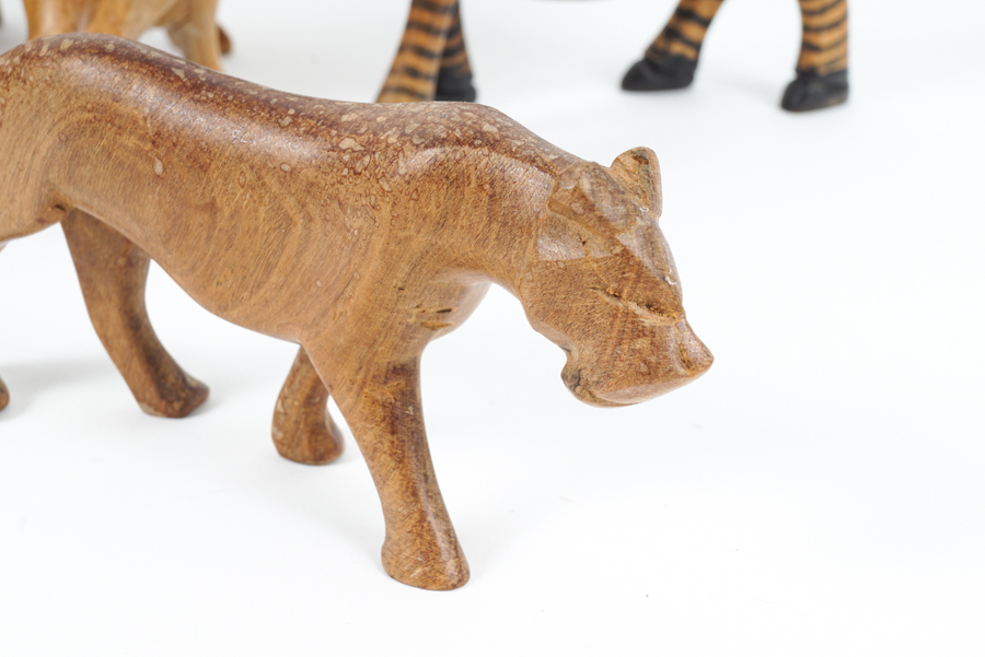 Assortment of Hand Carved African Animals