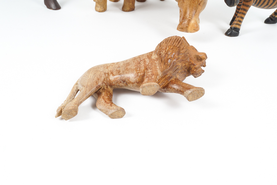 Assortment of Hand Carved African Animals