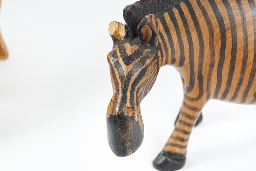 Assortment of Hand Carved African Animals