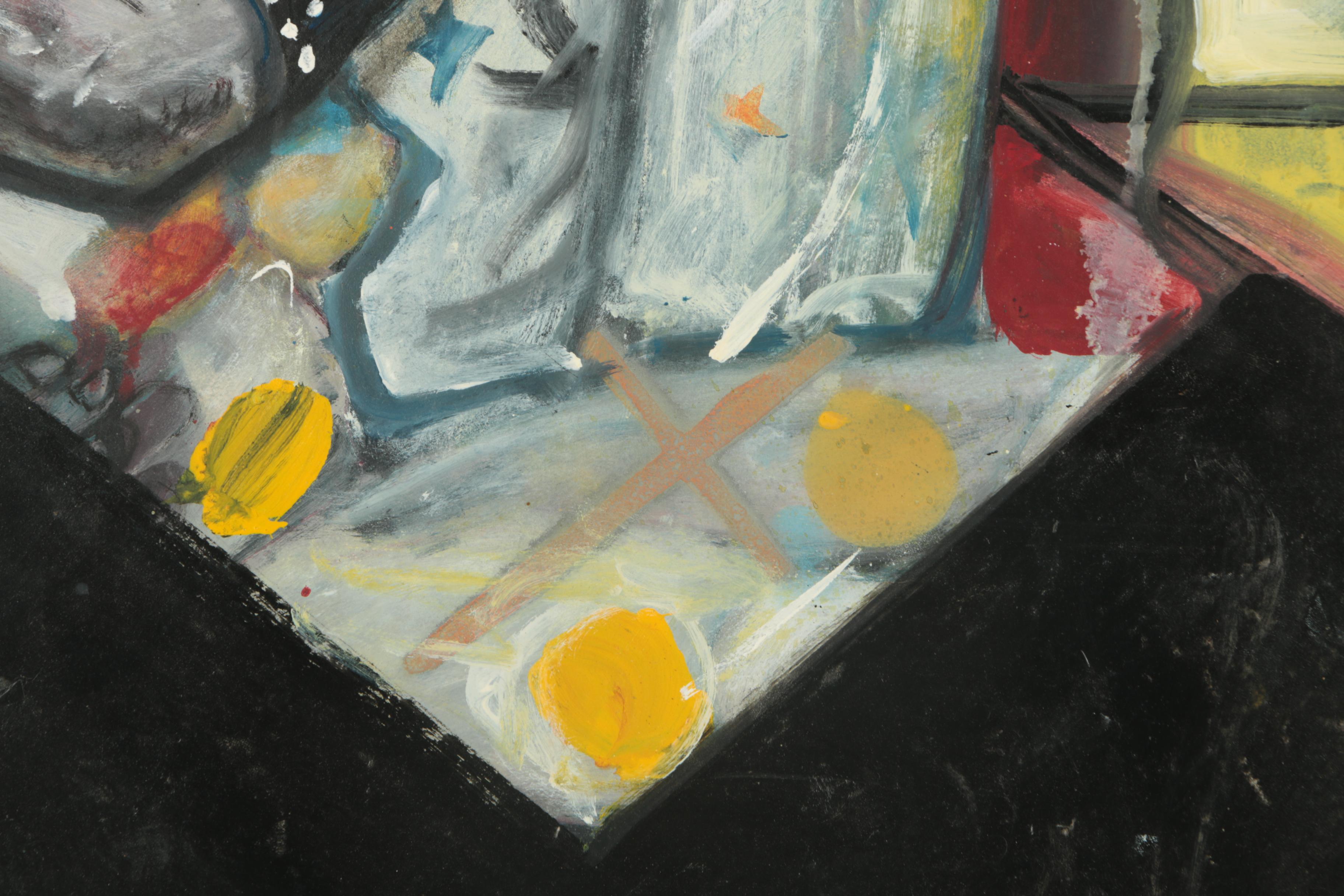 Oil Painting of Embracing Figures