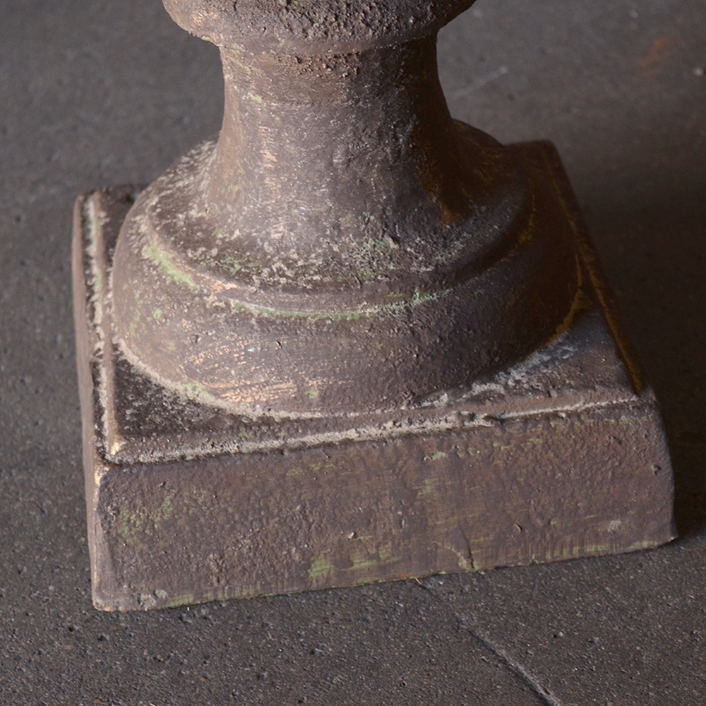 Pair of Ornate Cast Iron Urns