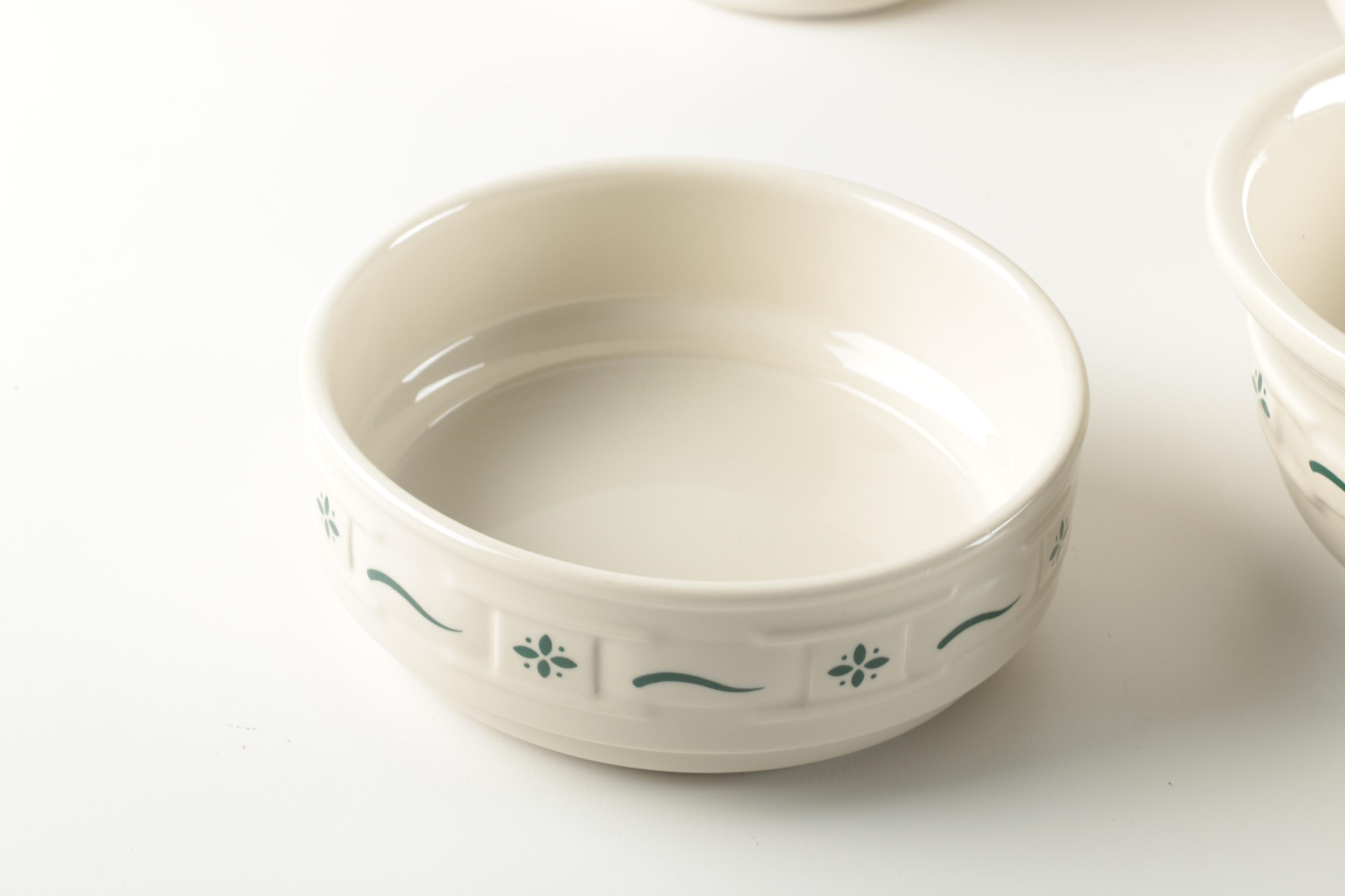 Longaberger "Woven Traditions" Heritage Green Pottery