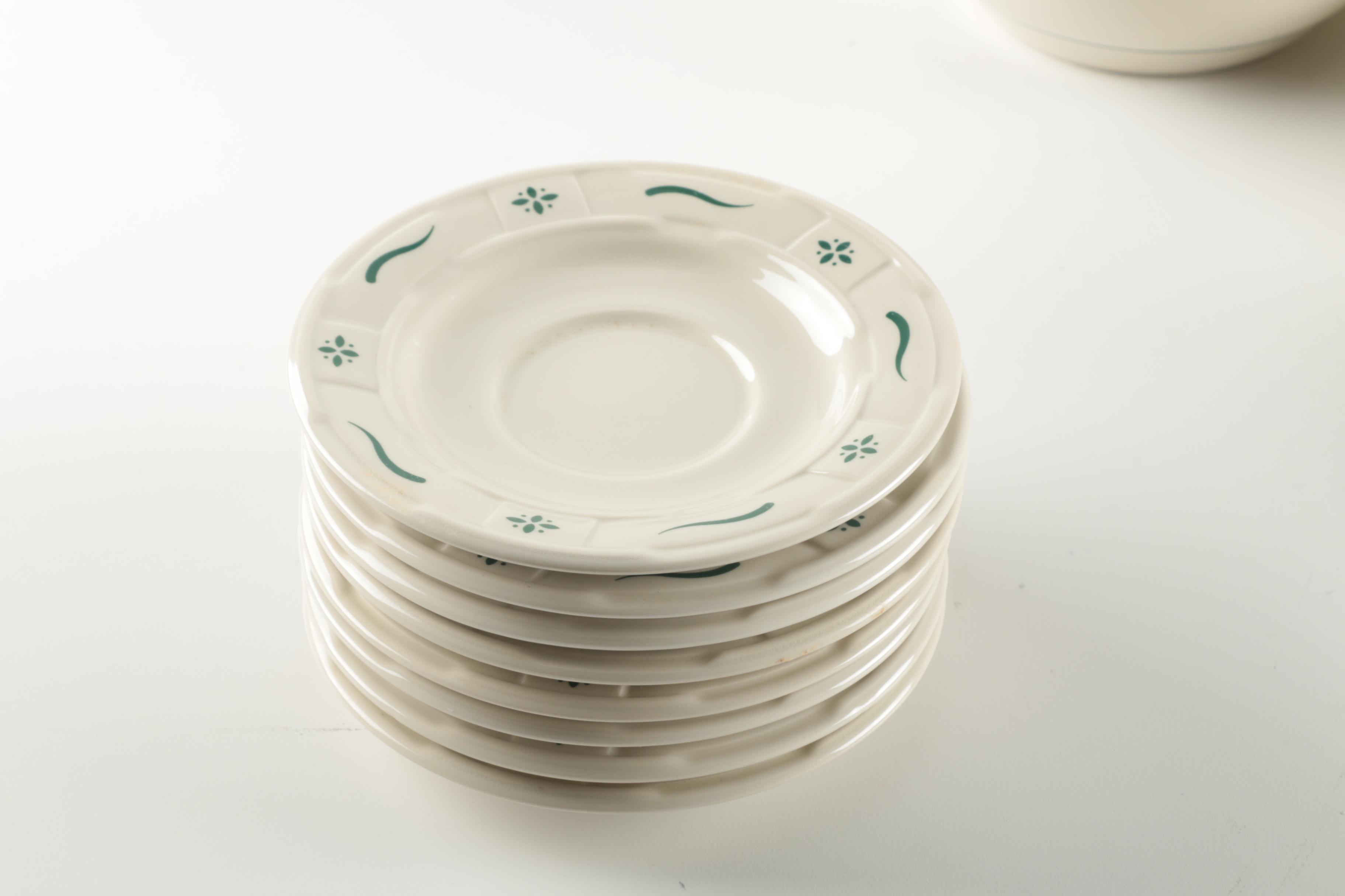 Longaberger "Woven Traditions" Heritage Green Pottery