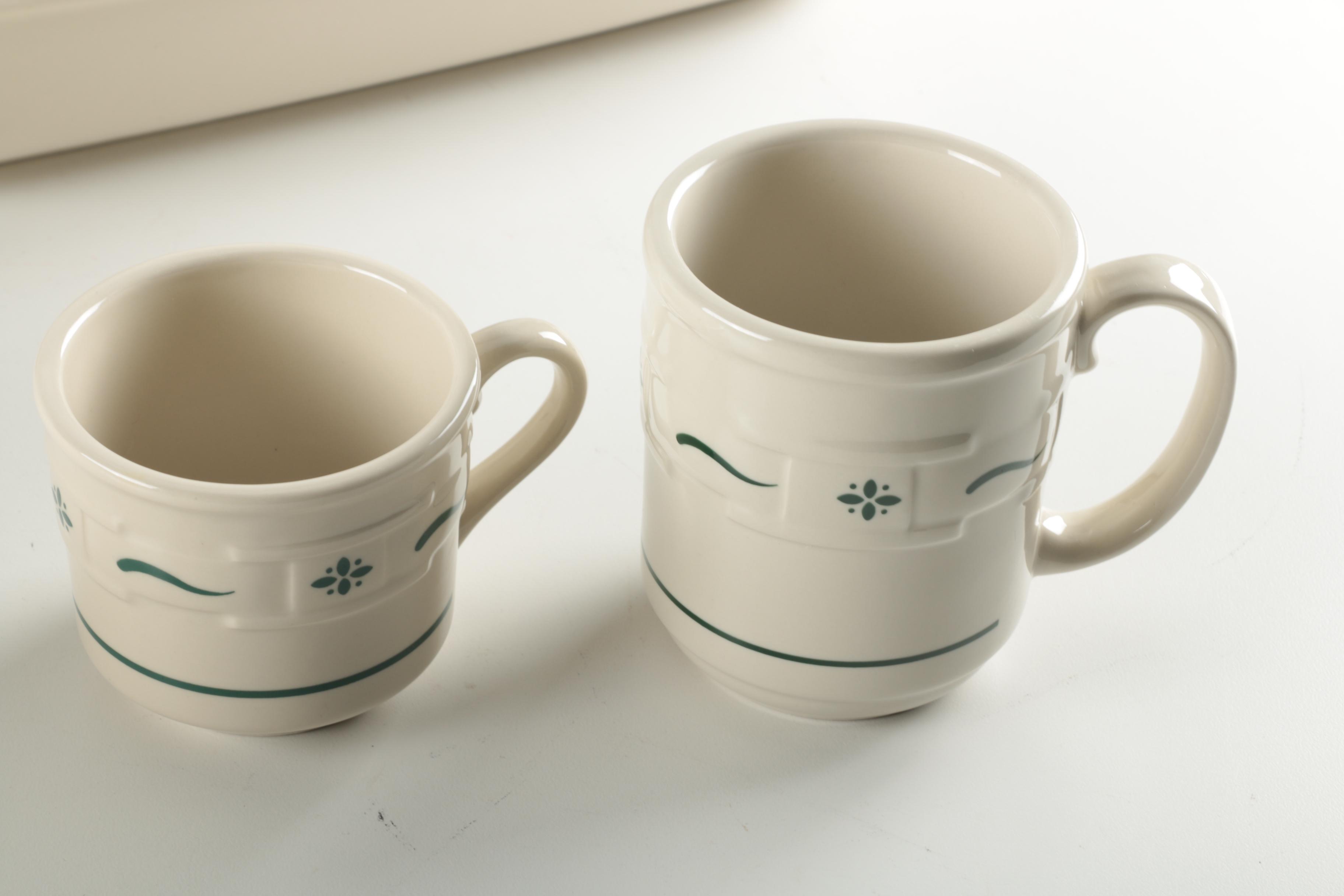 Longaberger "Woven Traditions" Heritage Green Pottery