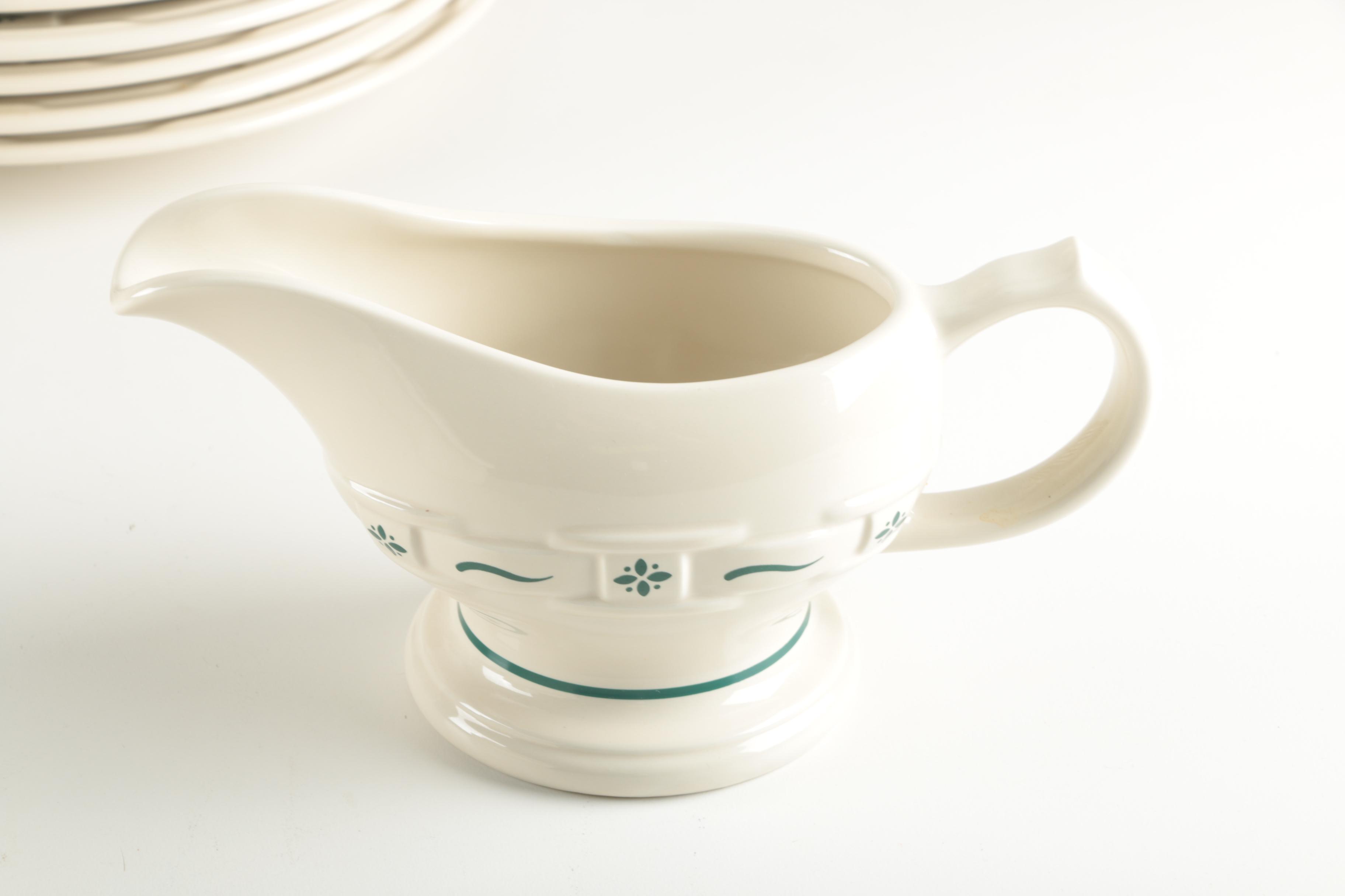 Longaberger "Woven Traditions" Heritage Green Pottery