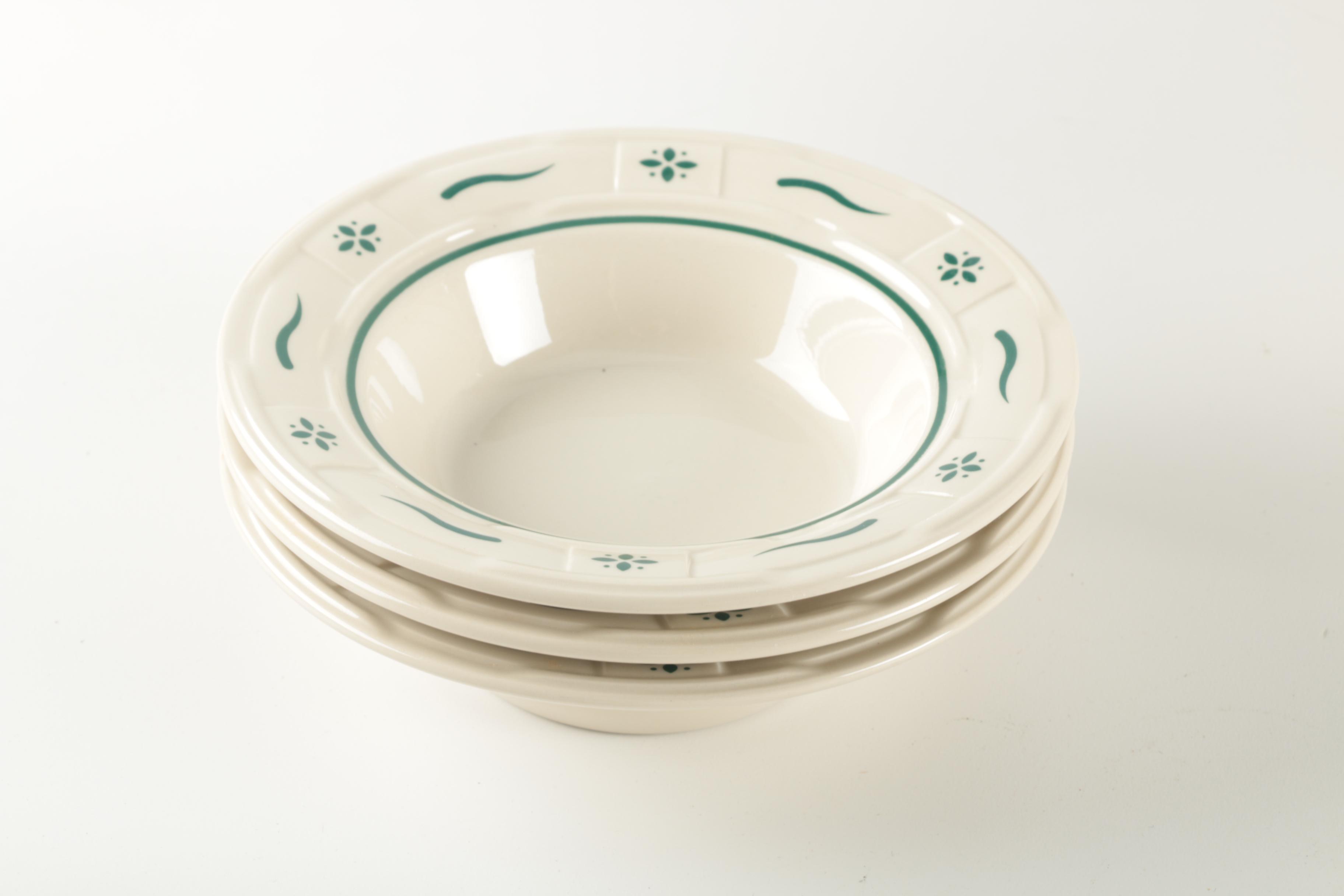 Longaberger "Woven Traditions" Heritage Green Pottery