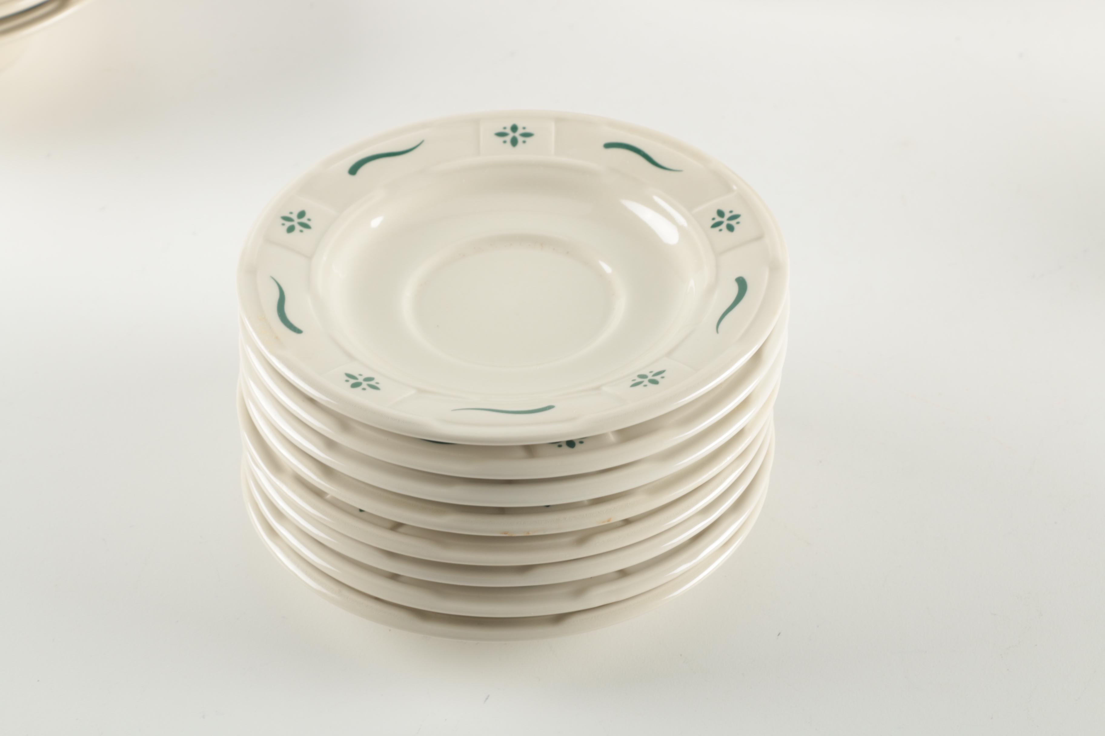Longaberger "Woven Traditions" Heritage Green Pottery