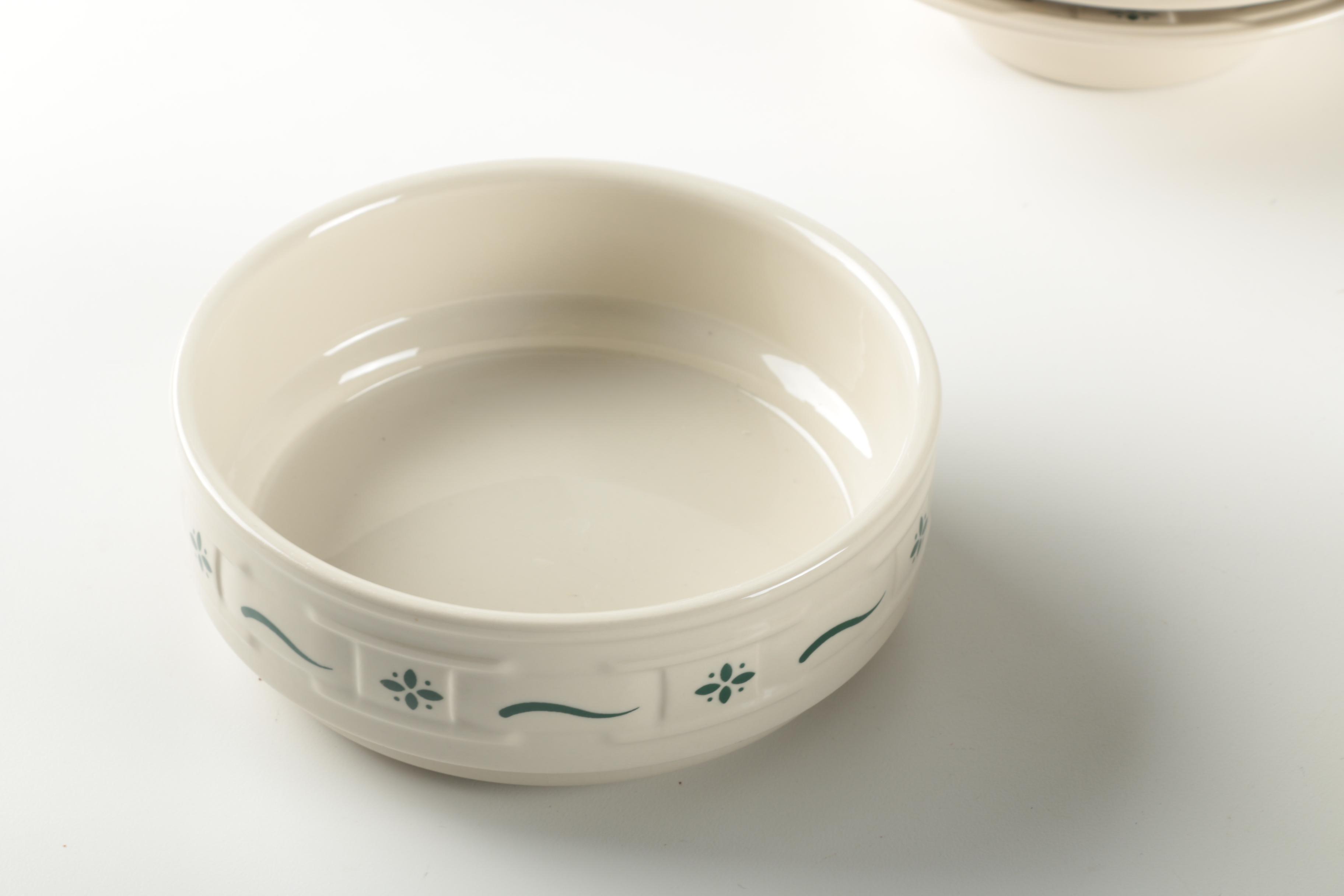 Longaberger "Woven Traditions" Heritage Green Pottery