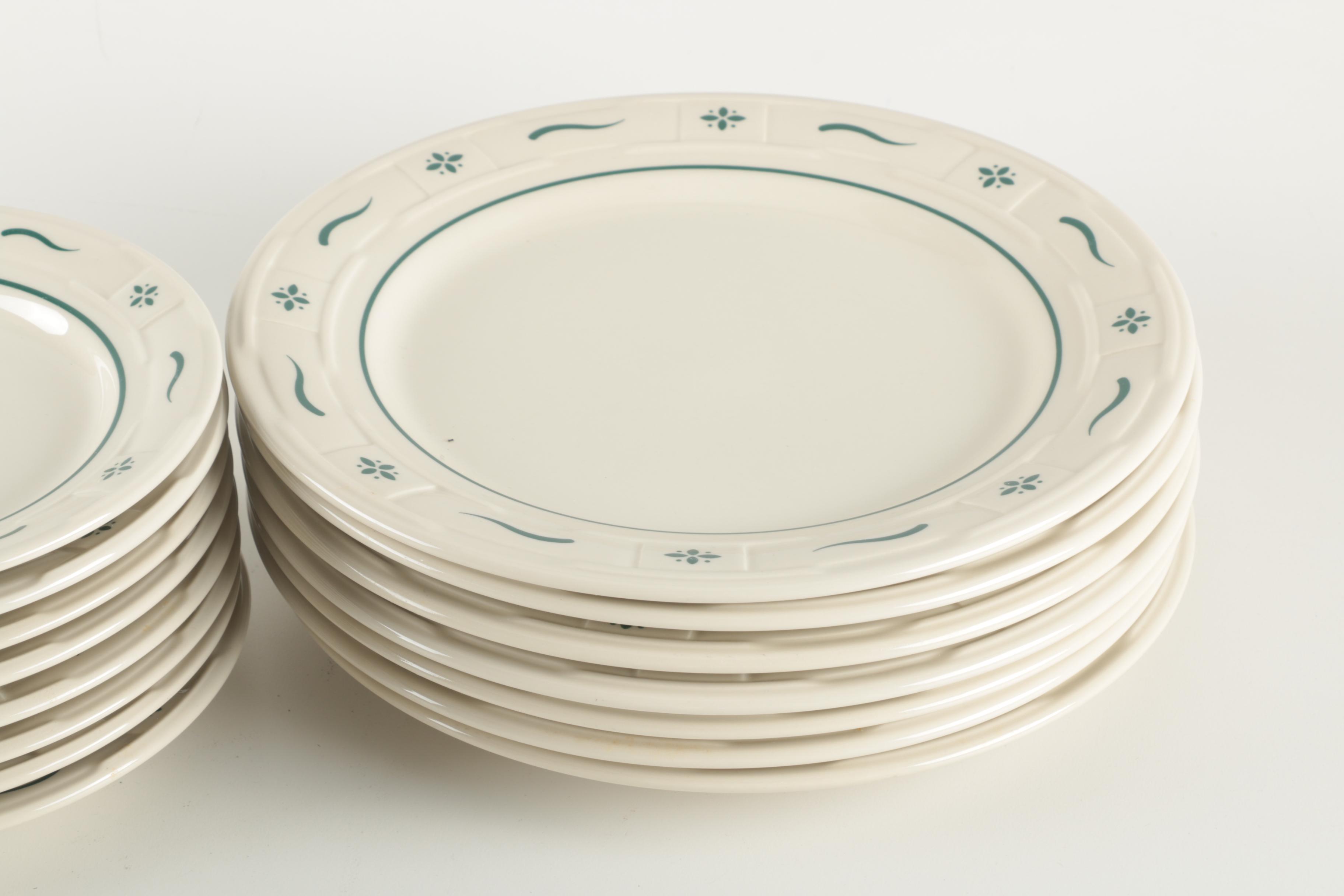 Longaberger "Woven Traditions" Heritage Green Pottery