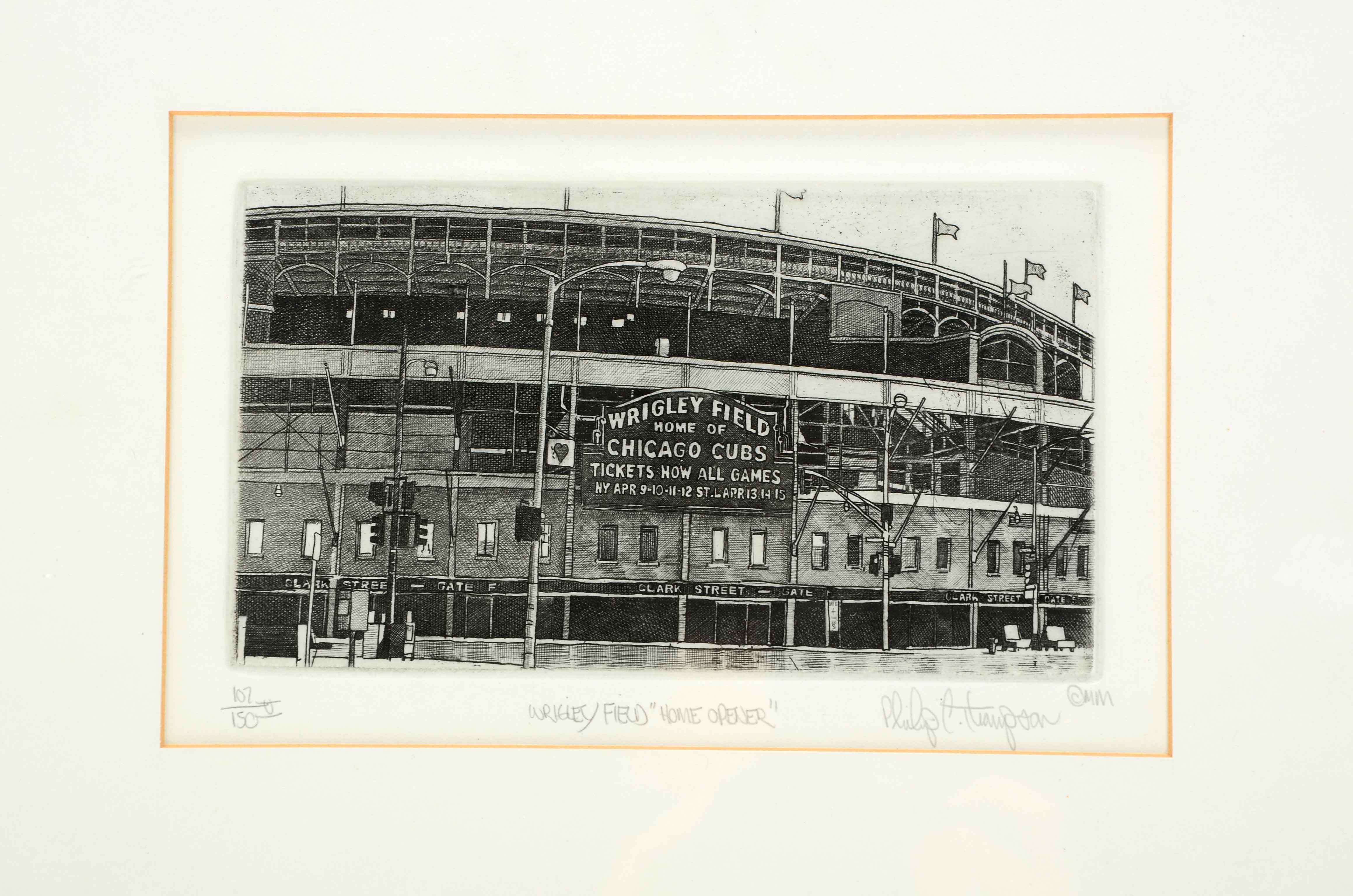 1957 Cubs Card with Limited Wrigley Print