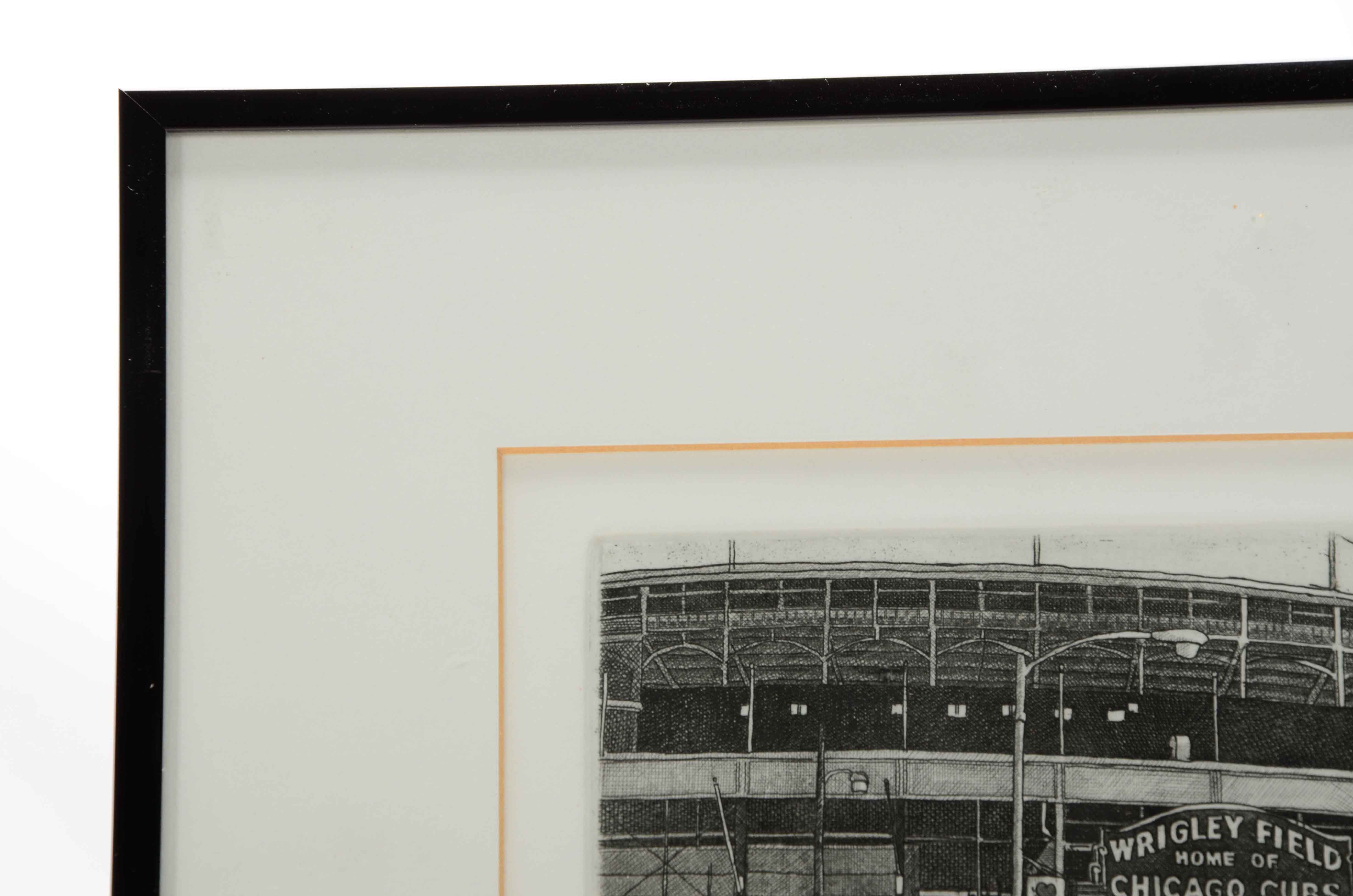 1957 Cubs Card with Limited Wrigley Print