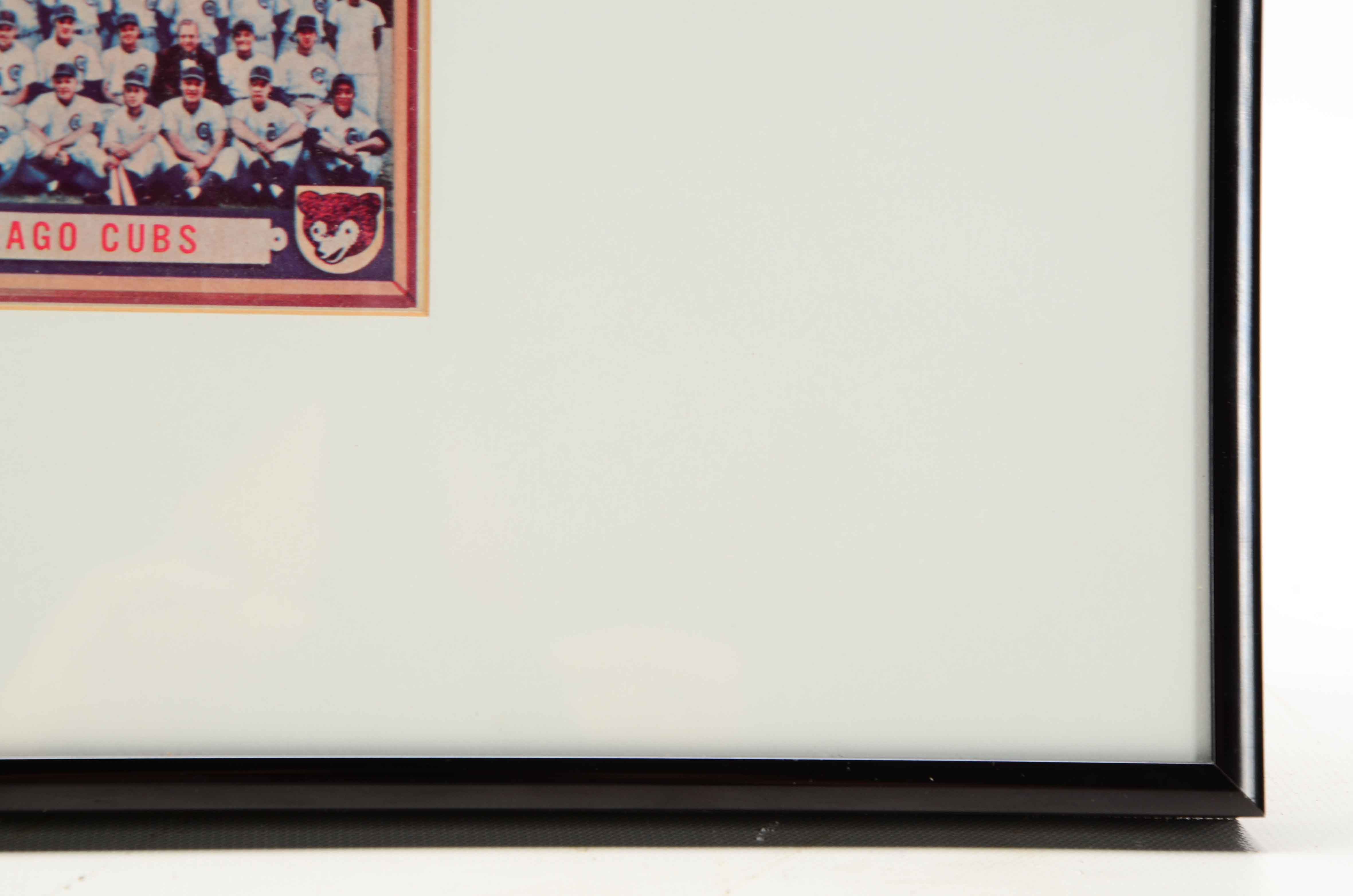 1957 Cubs Card with Limited Wrigley Print