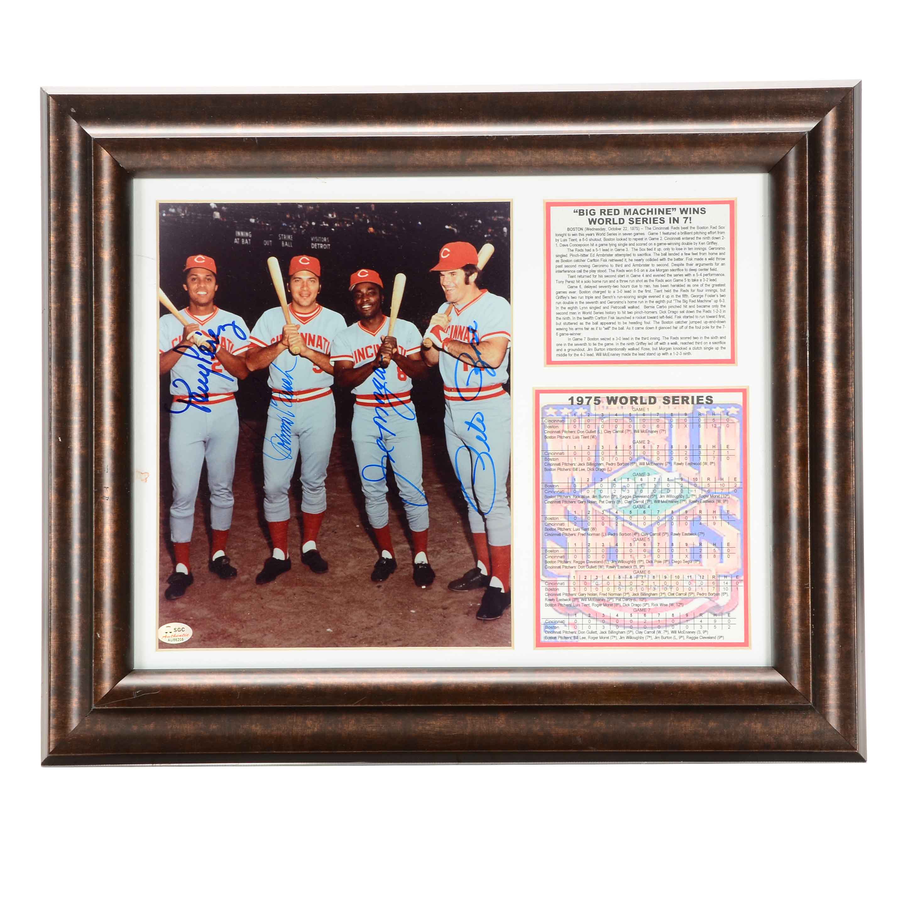 Framed Signed Perez, Bench, Morgan, Rose Picture