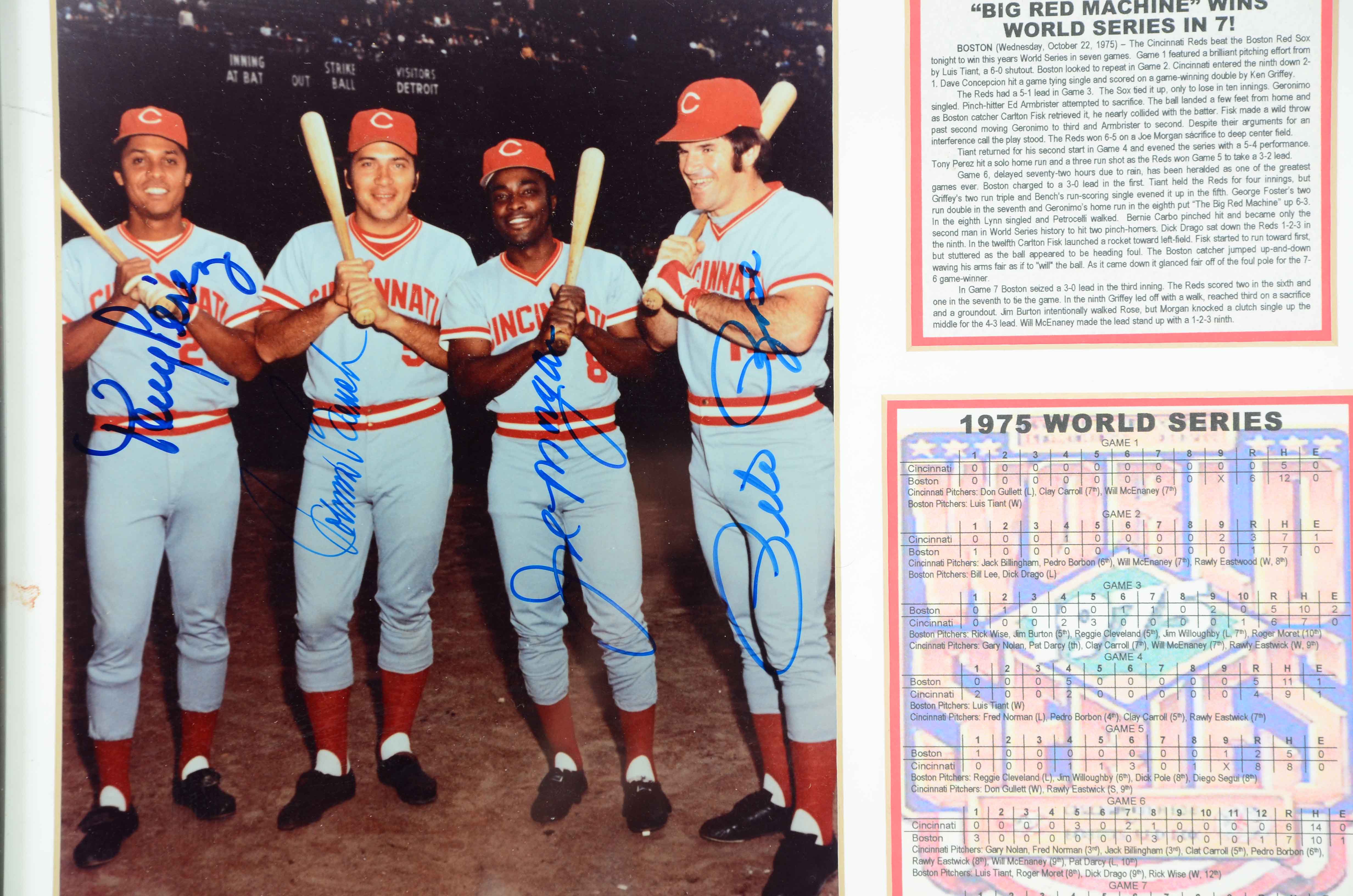 Framed Signed Perez, Bench, Morgan, Rose Picture