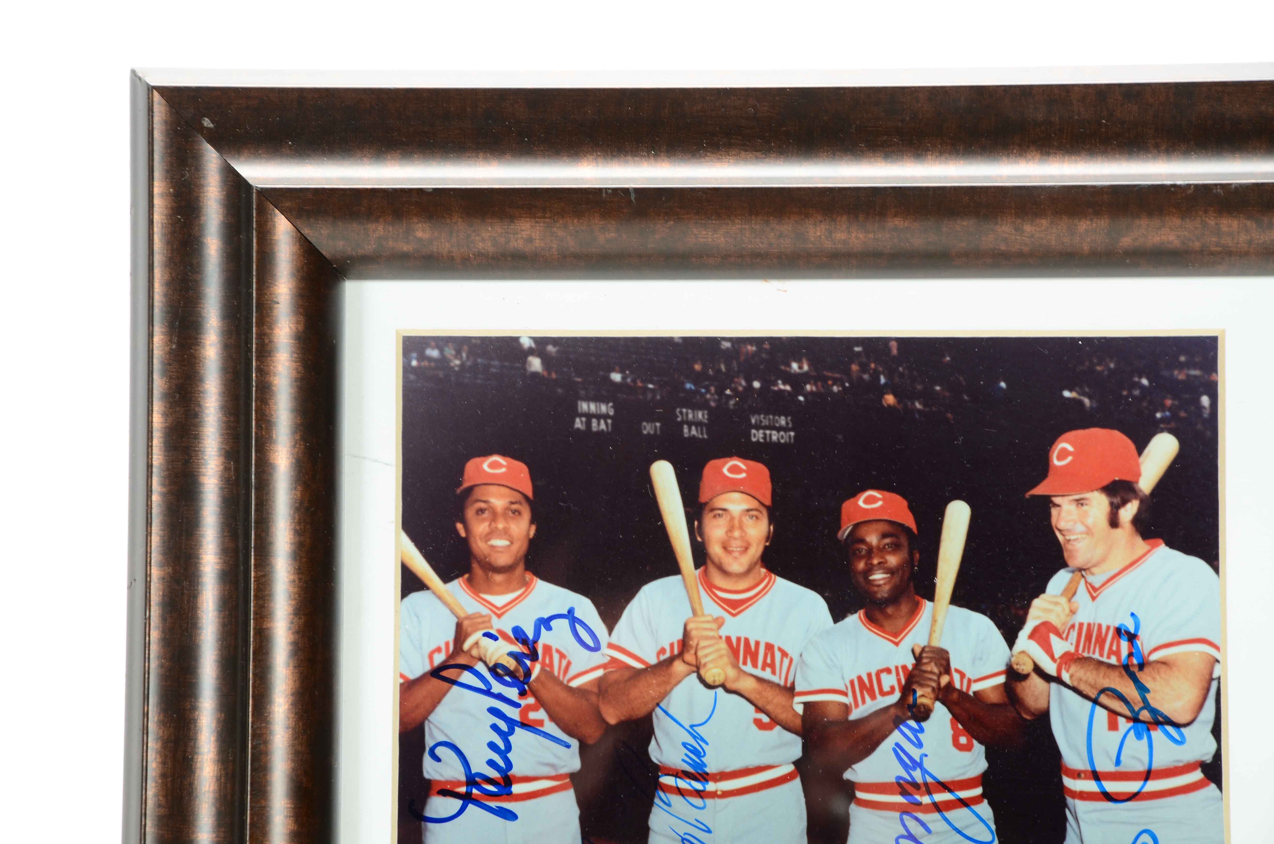 Framed Signed Perez, Bench, Morgan, Rose Picture