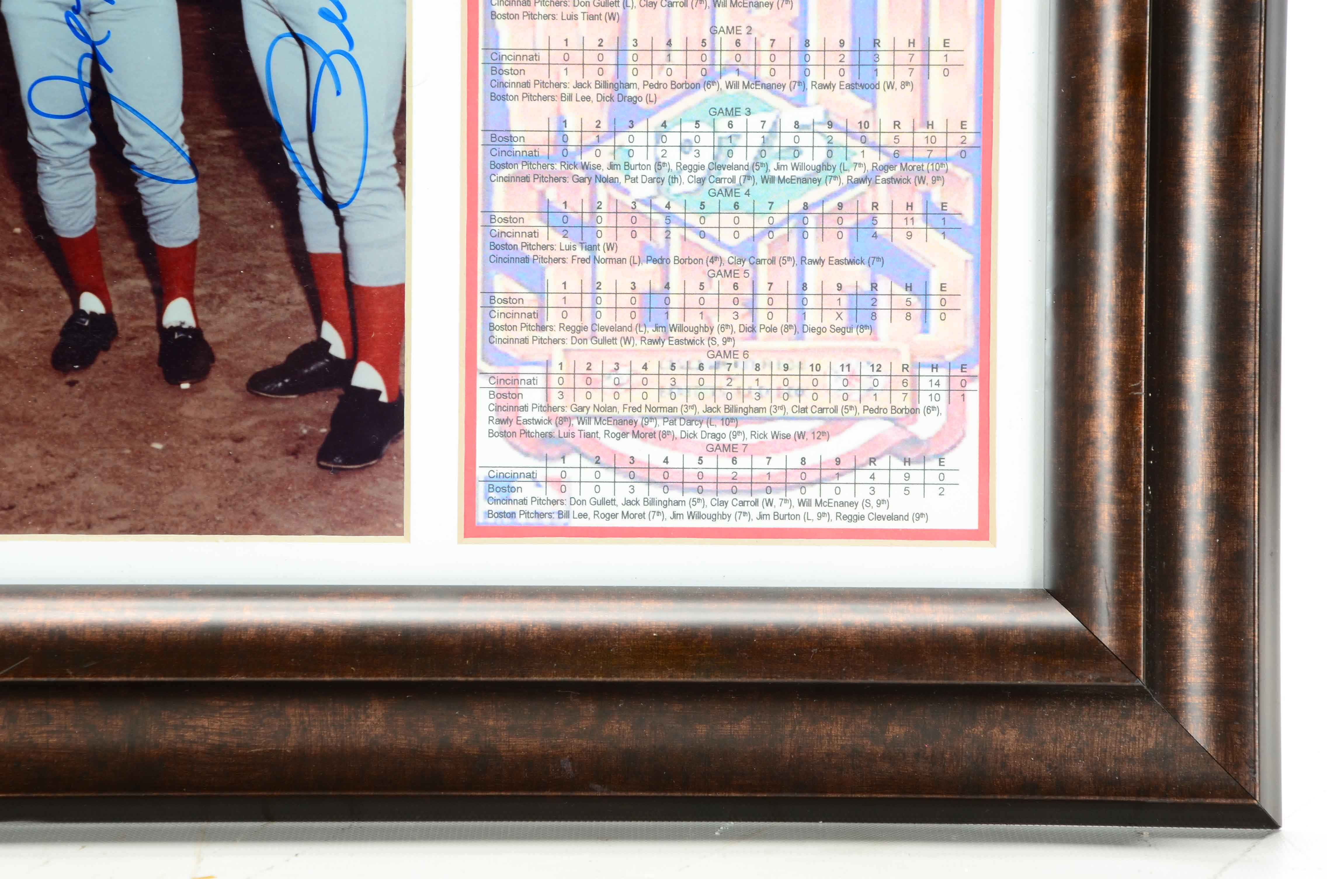 Framed Signed Perez, Bench, Morgan, Rose Picture