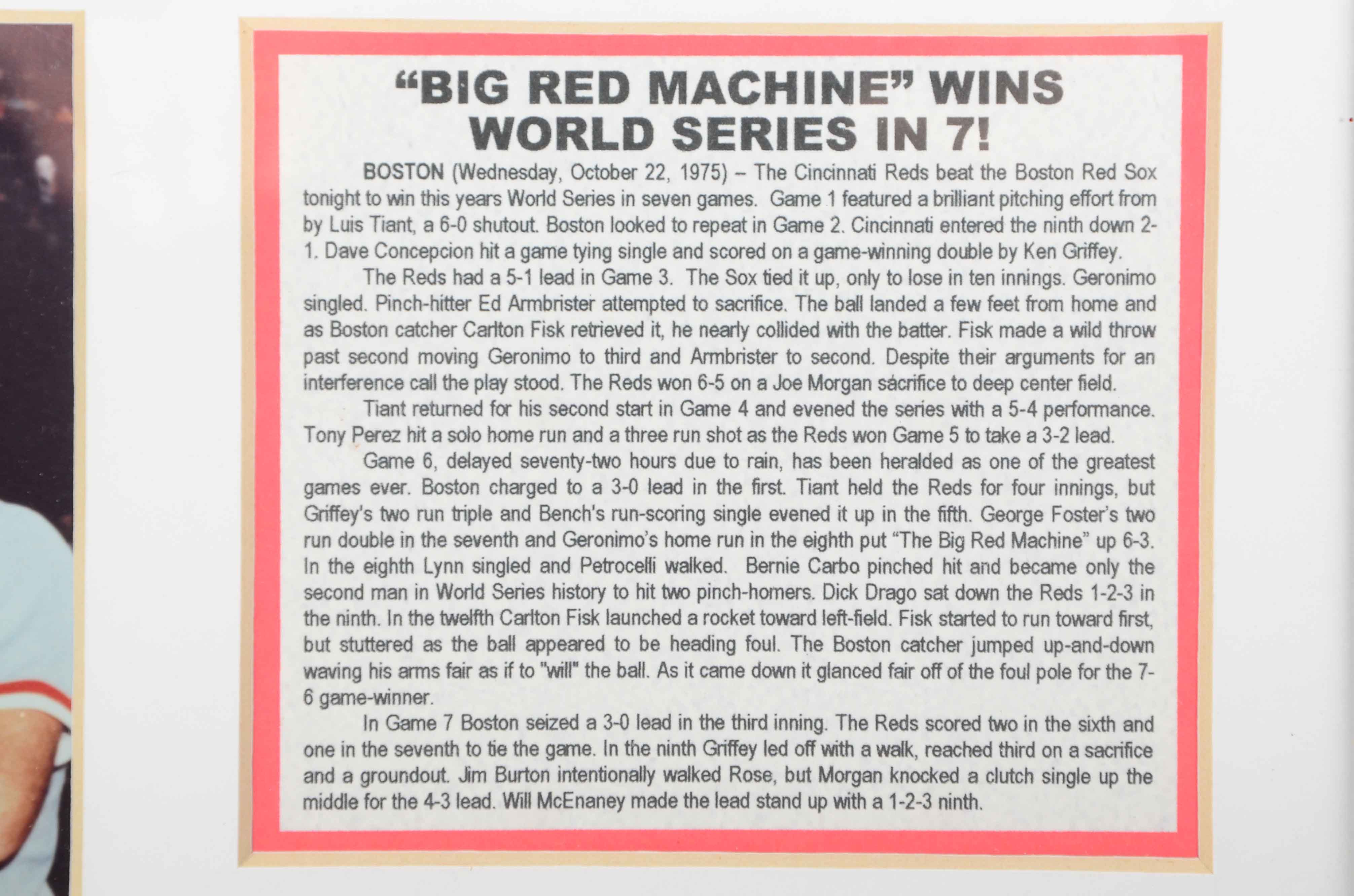 Framed Signed Perez, Bench, Morgan, Rose Picture