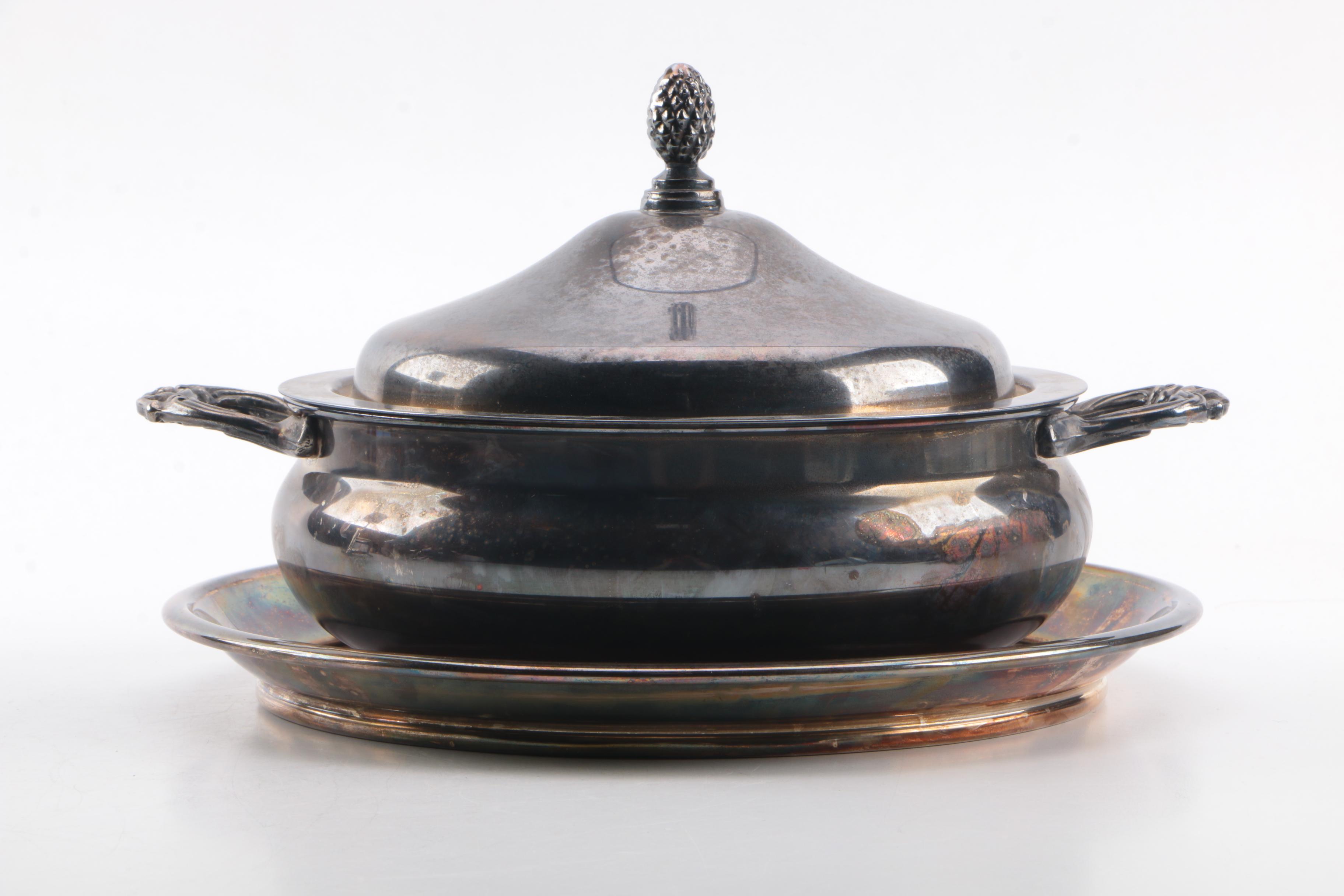 Assorted Silver-Plated Serveware and Accessories