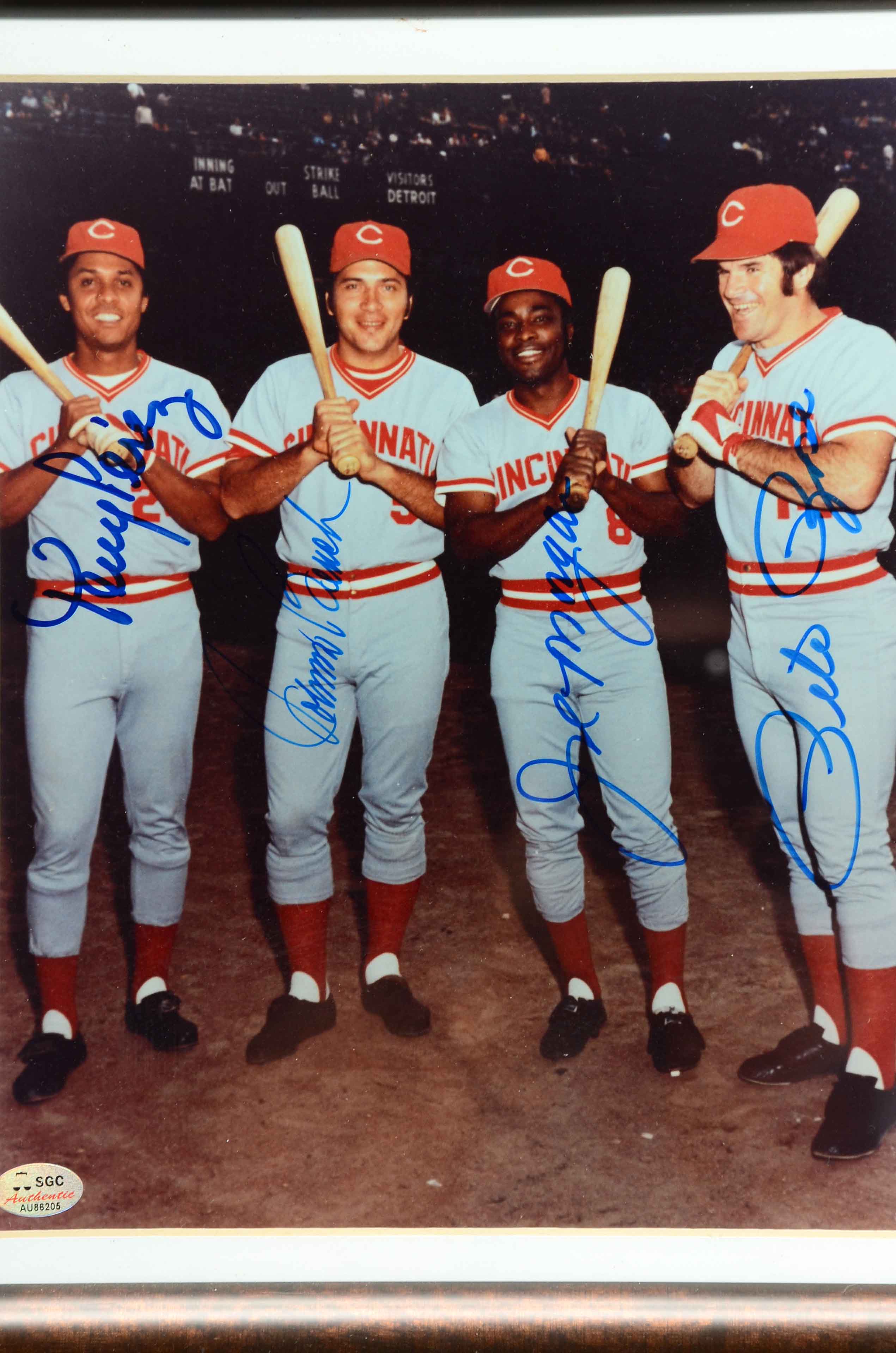 Framed Signed Perez, Bench, Morgan, Rose Picture