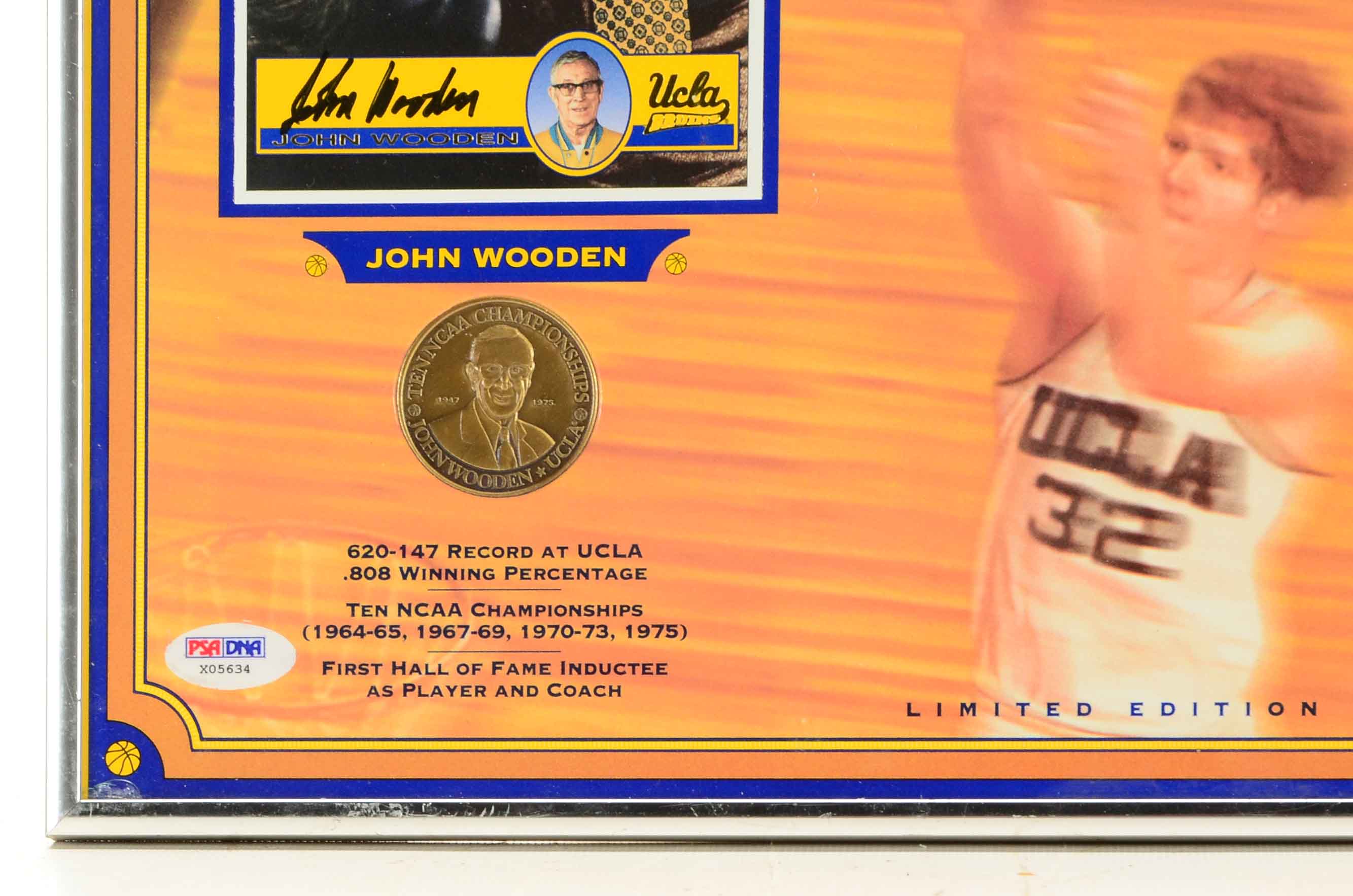 John Wooden/Bill Walton Signed Item  COA