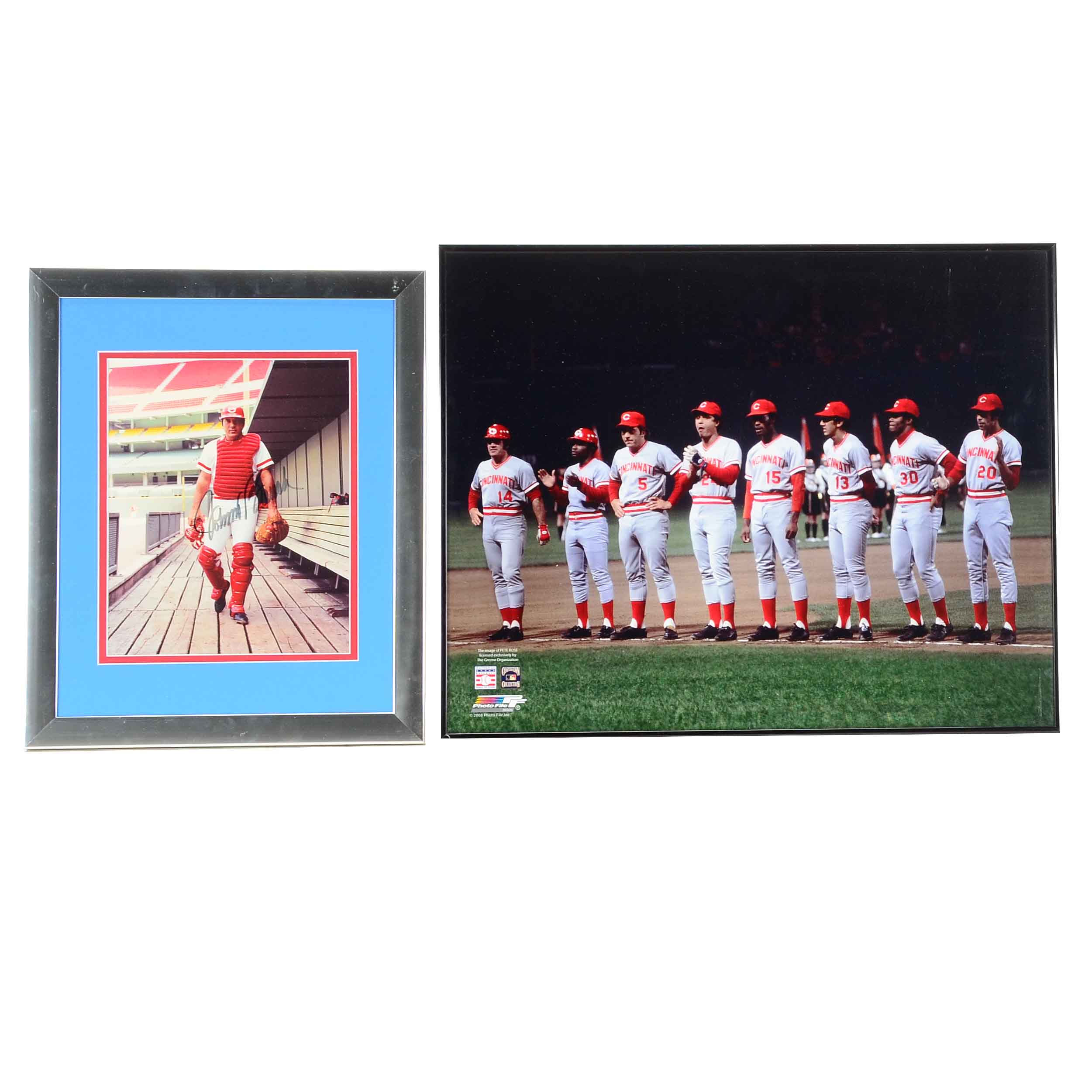Johnny Bench Signed Photo with Great Eight Photo