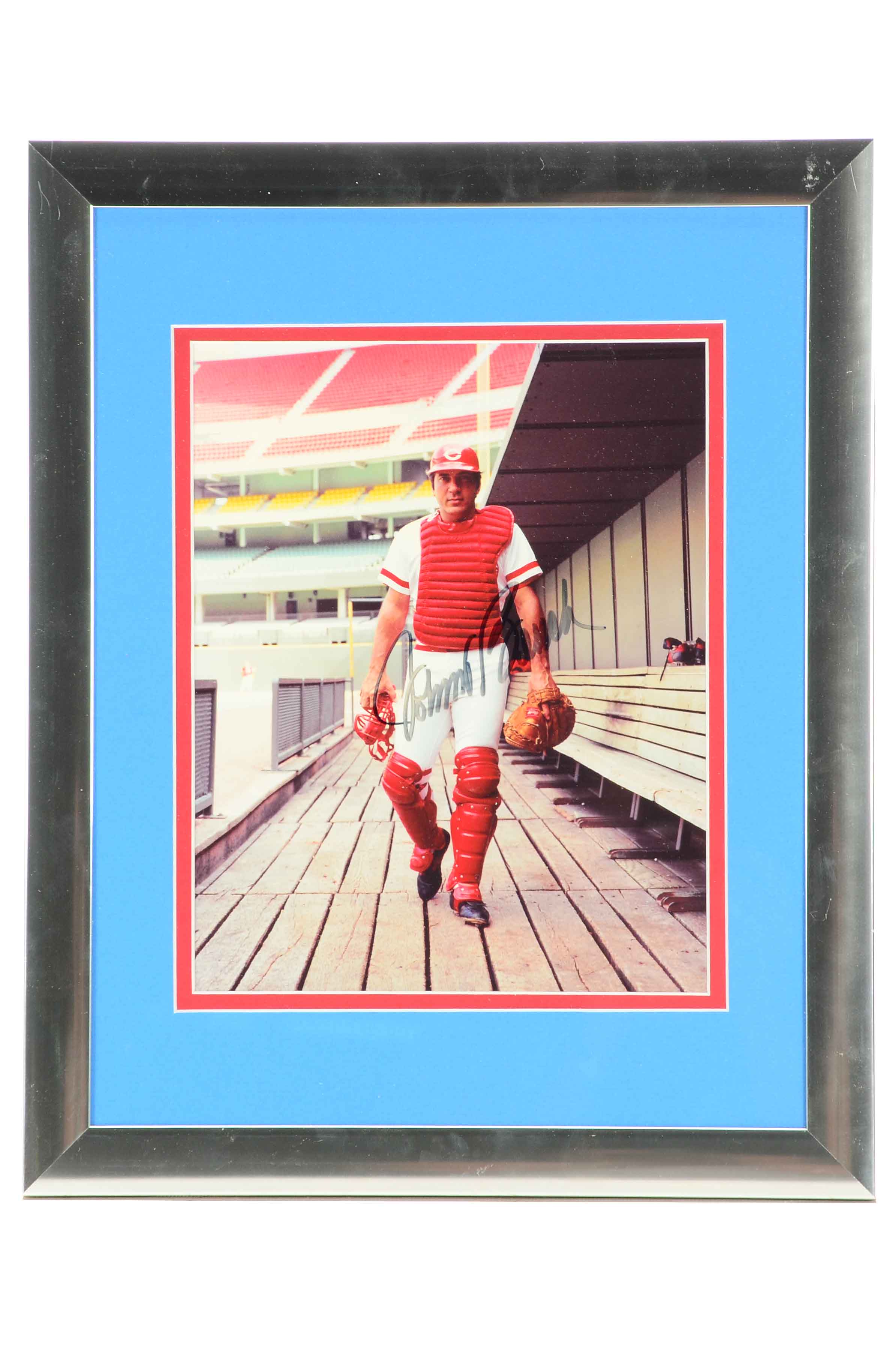 Johnny Bench Signed Photo with Great Eight Photo