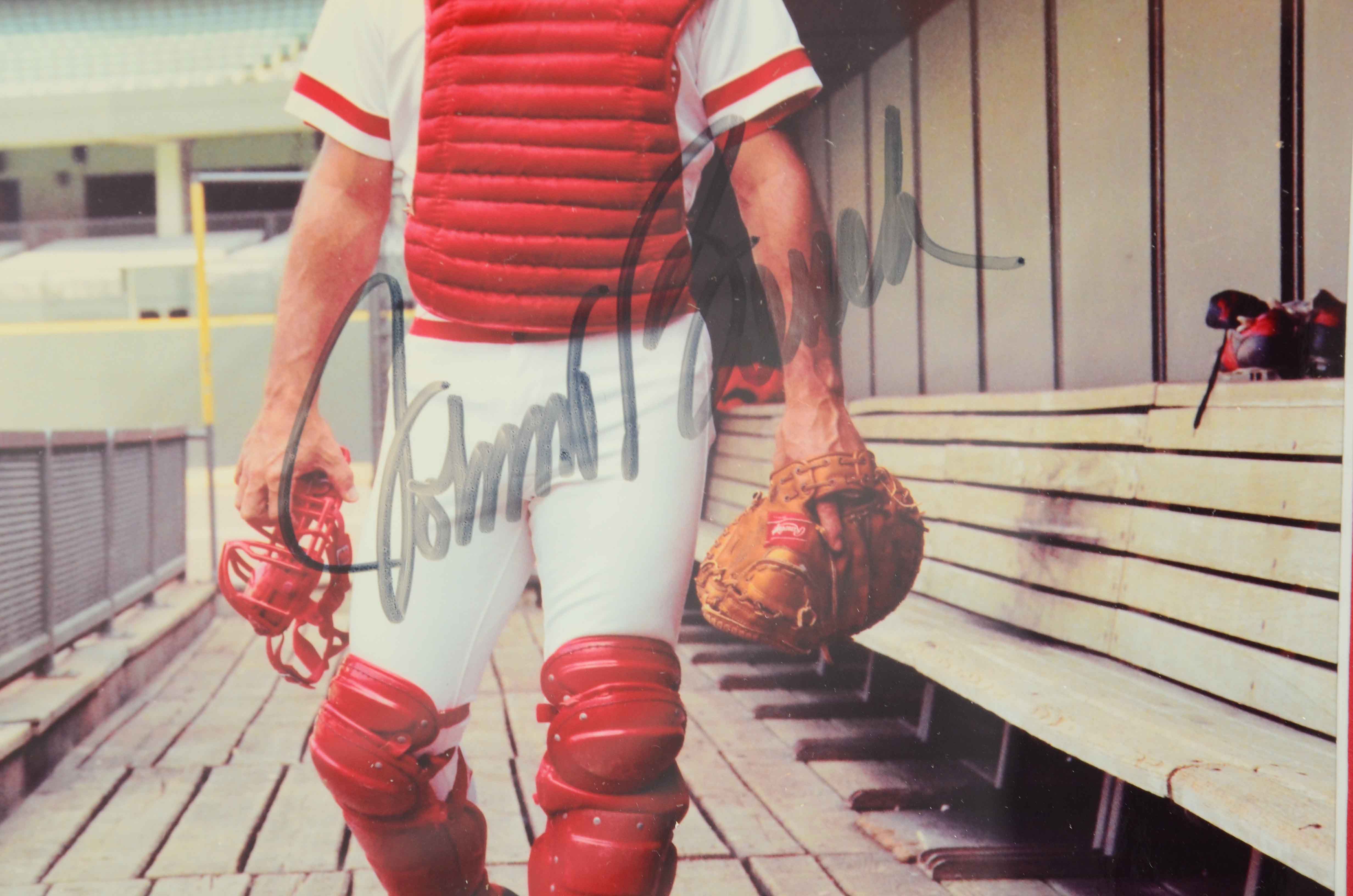 Johnny Bench Signed Photo with Great Eight Photo